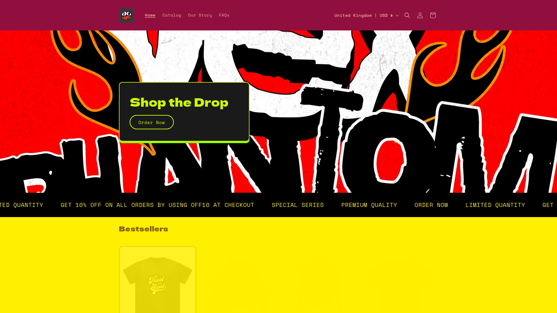 website screenshot of https://nolimitsclothingbrand.store