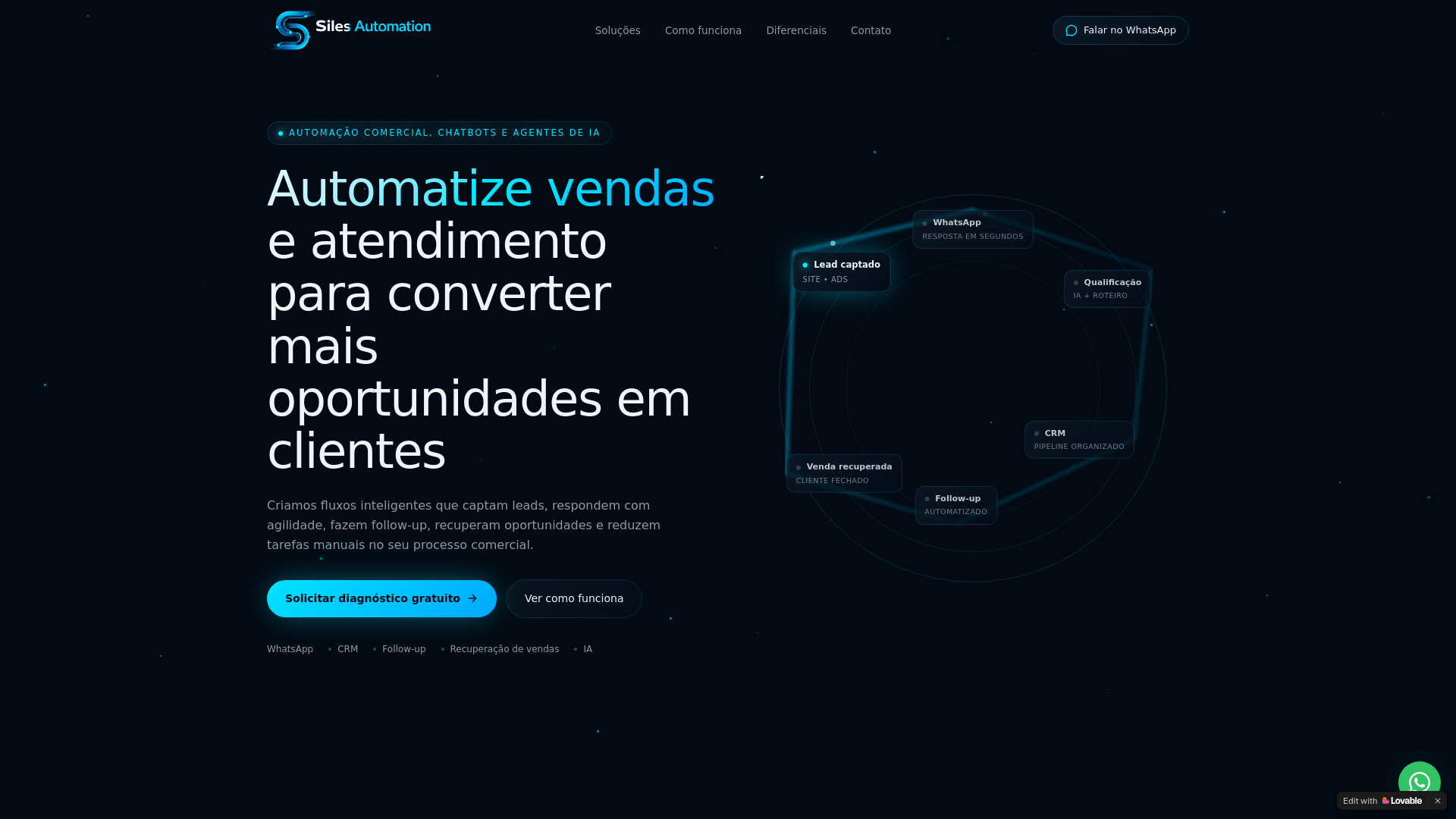 website screenshot of https://silesautomation.com.br/