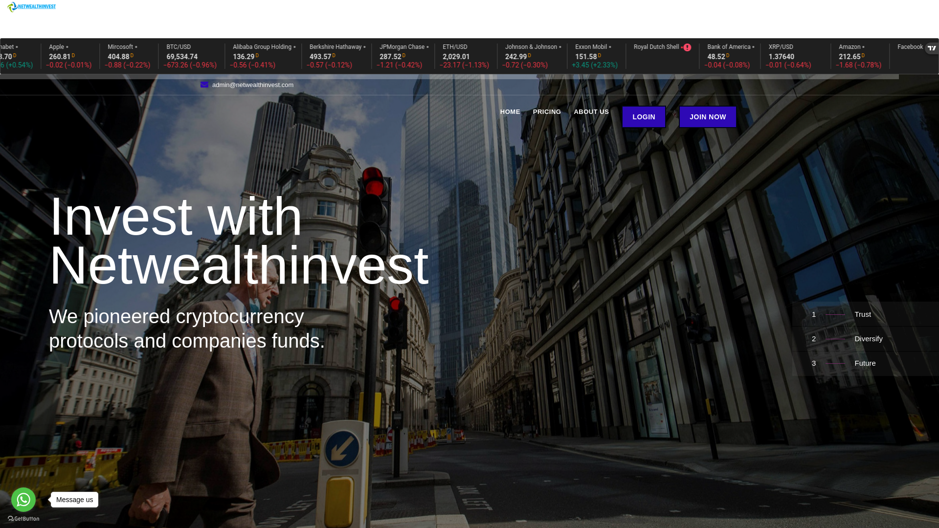 website screenshot of https://netwealthinvest.com