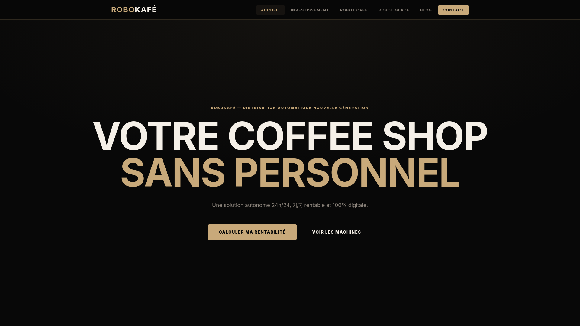 website screenshot of https://robokafe.fr/