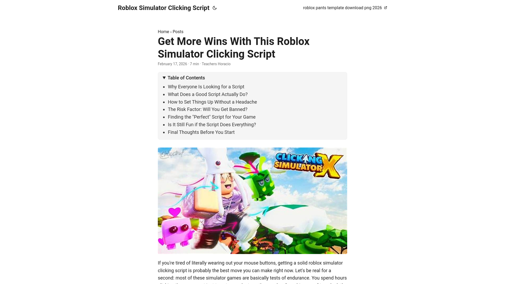 website screenshot of https://roblox-simulator-clicking-script.pages.dev/