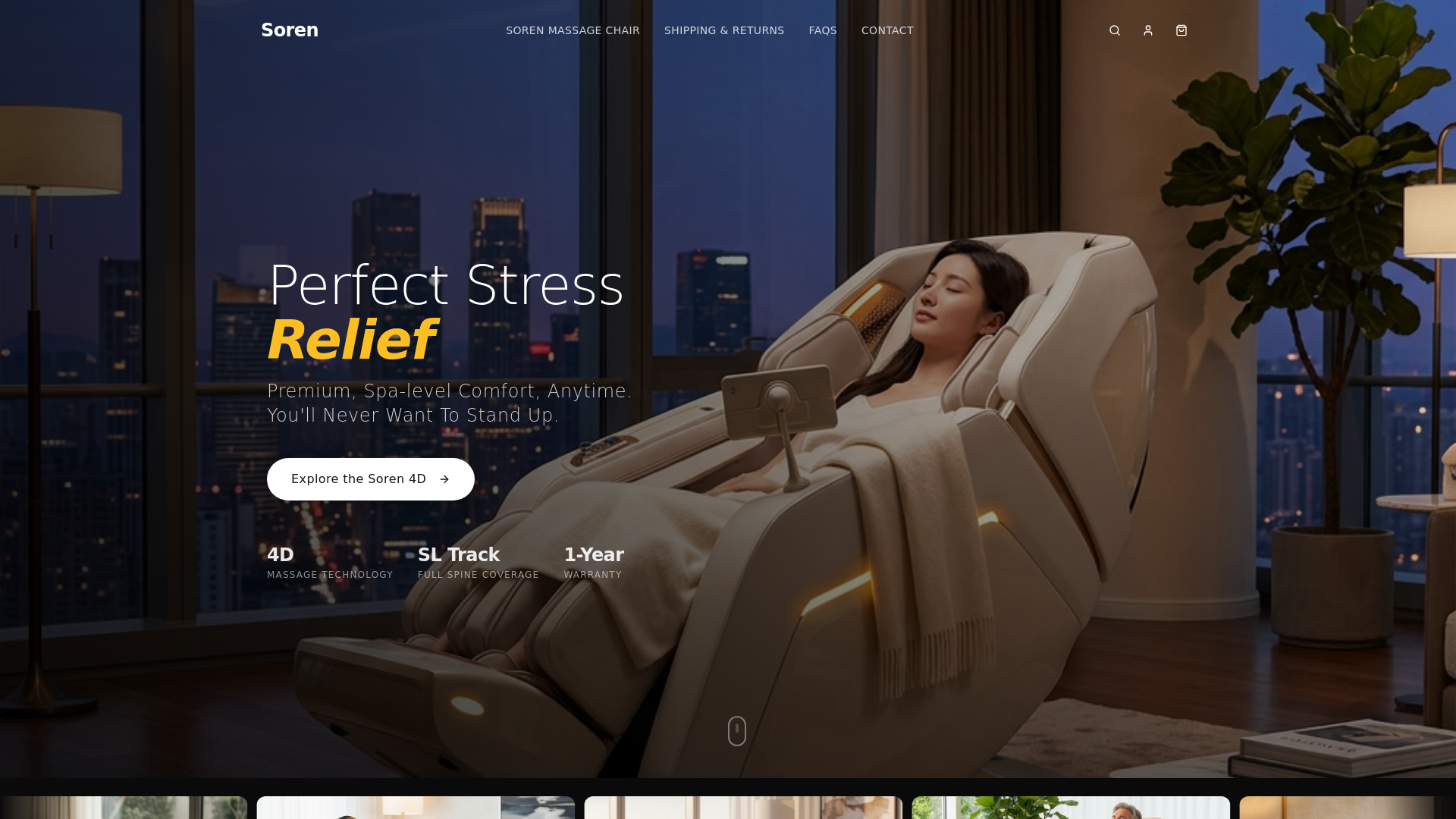 website screenshot of https://sorenhaven.com/