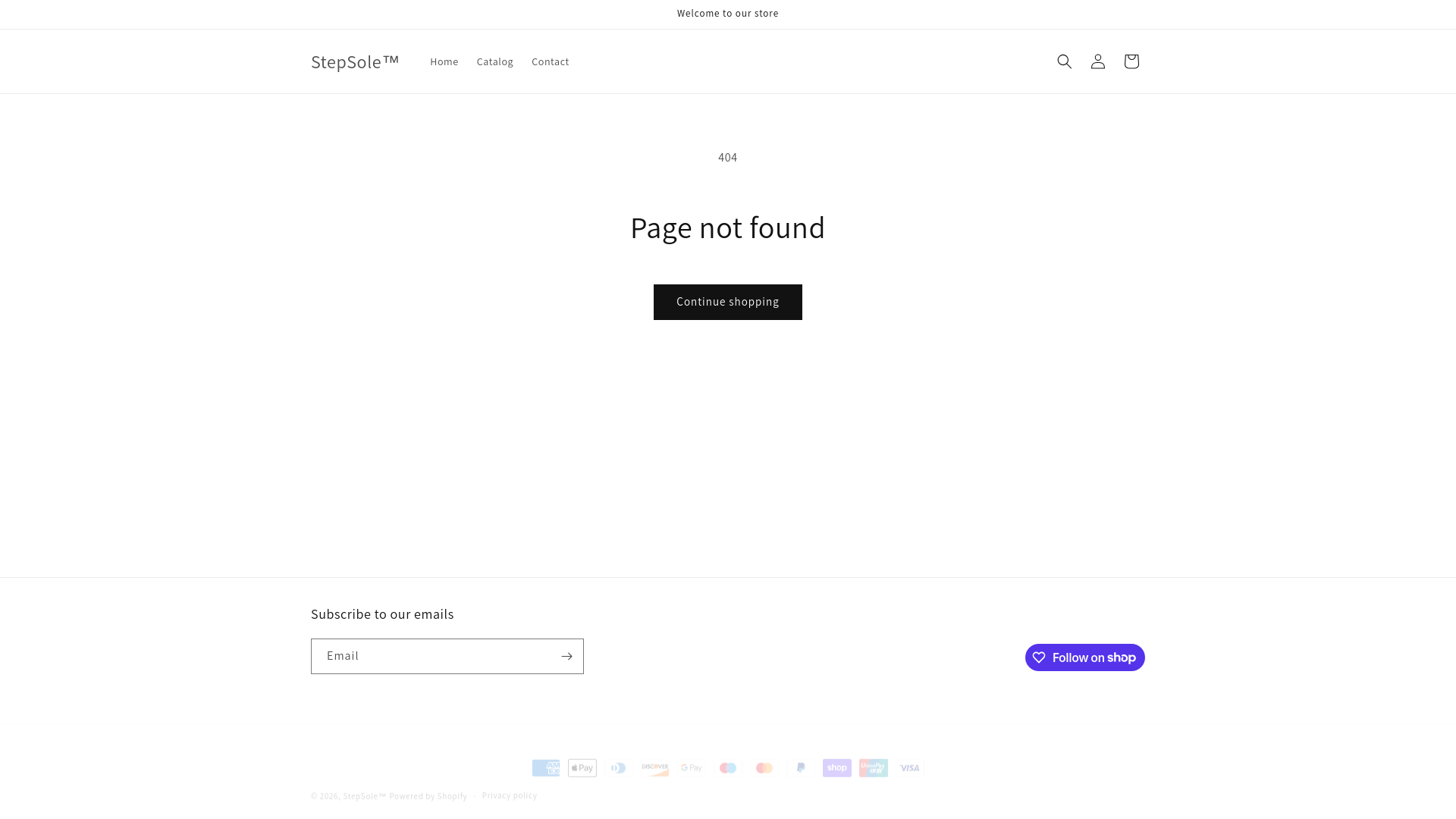 website screenshot of https://stepsole.co/