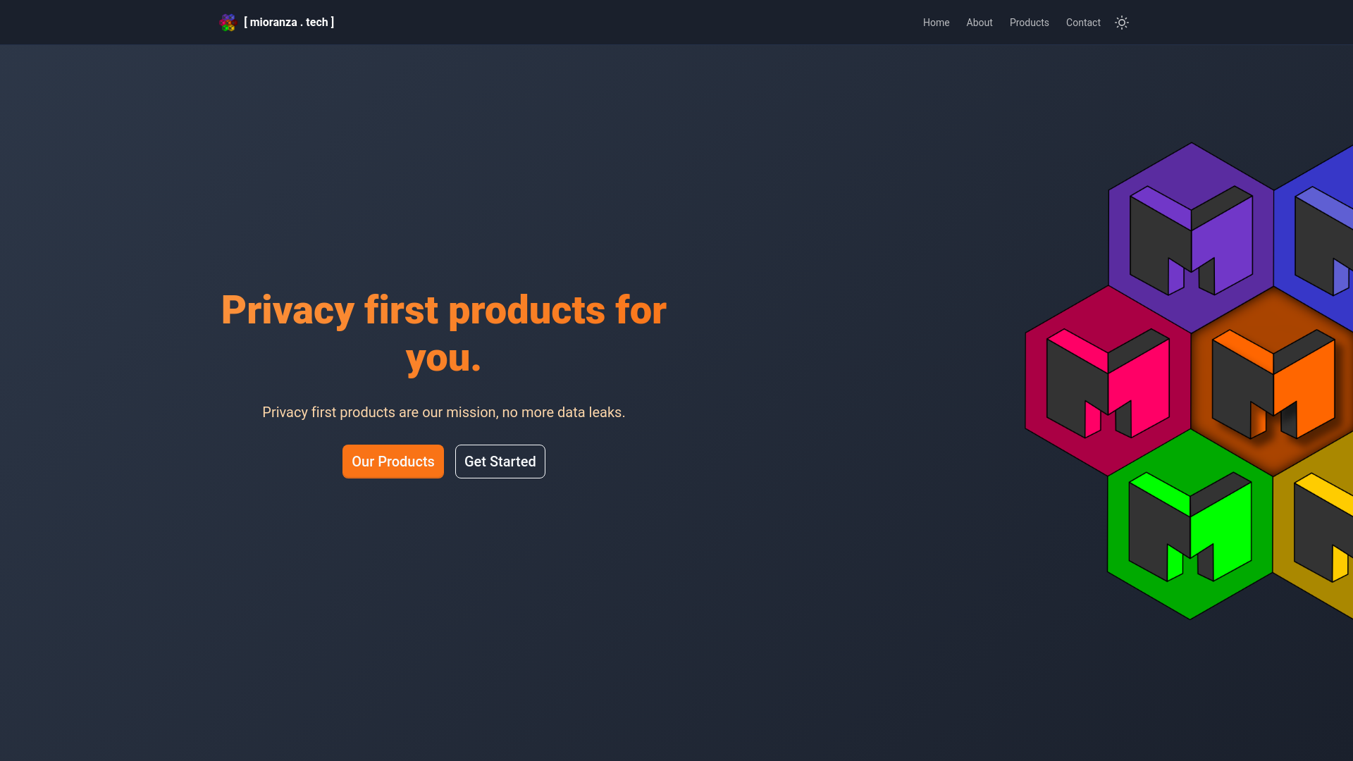 website screenshot of https://mioranzatech.pages.dev/