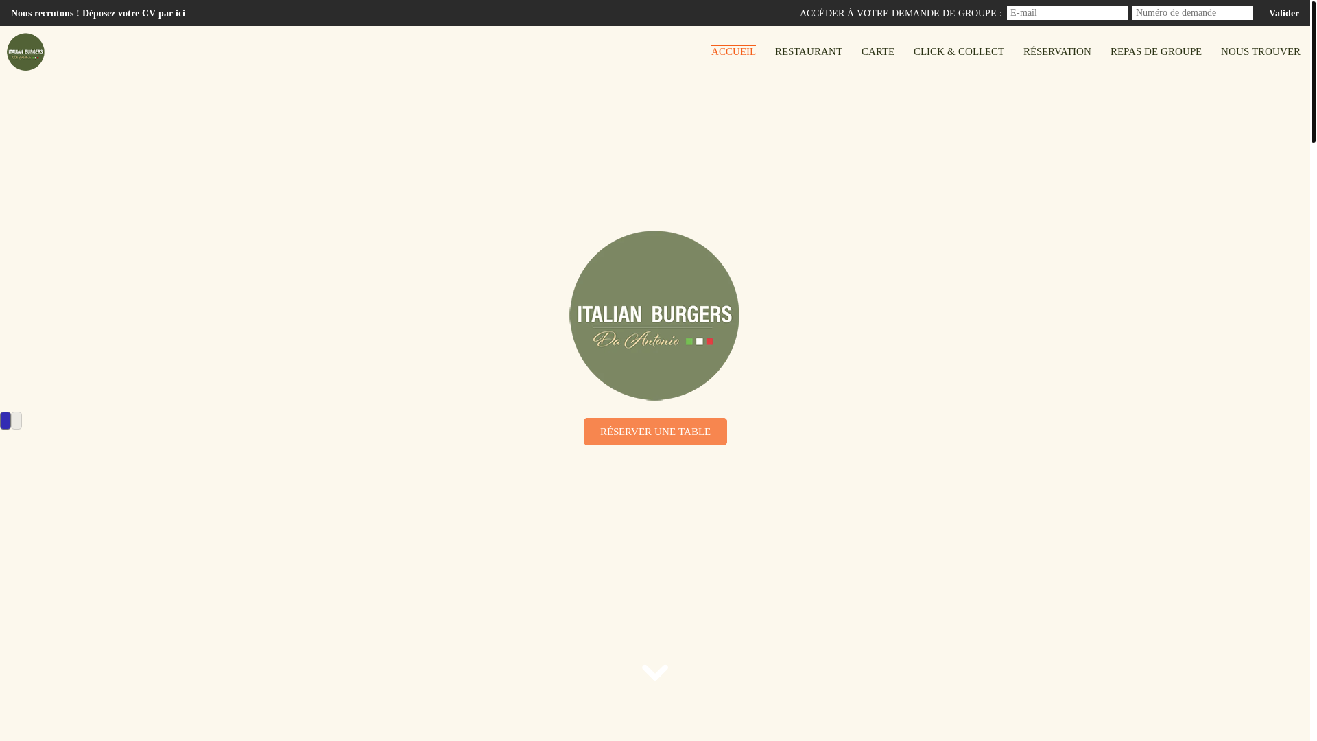 website screenshot of https://italianburgers.fr/