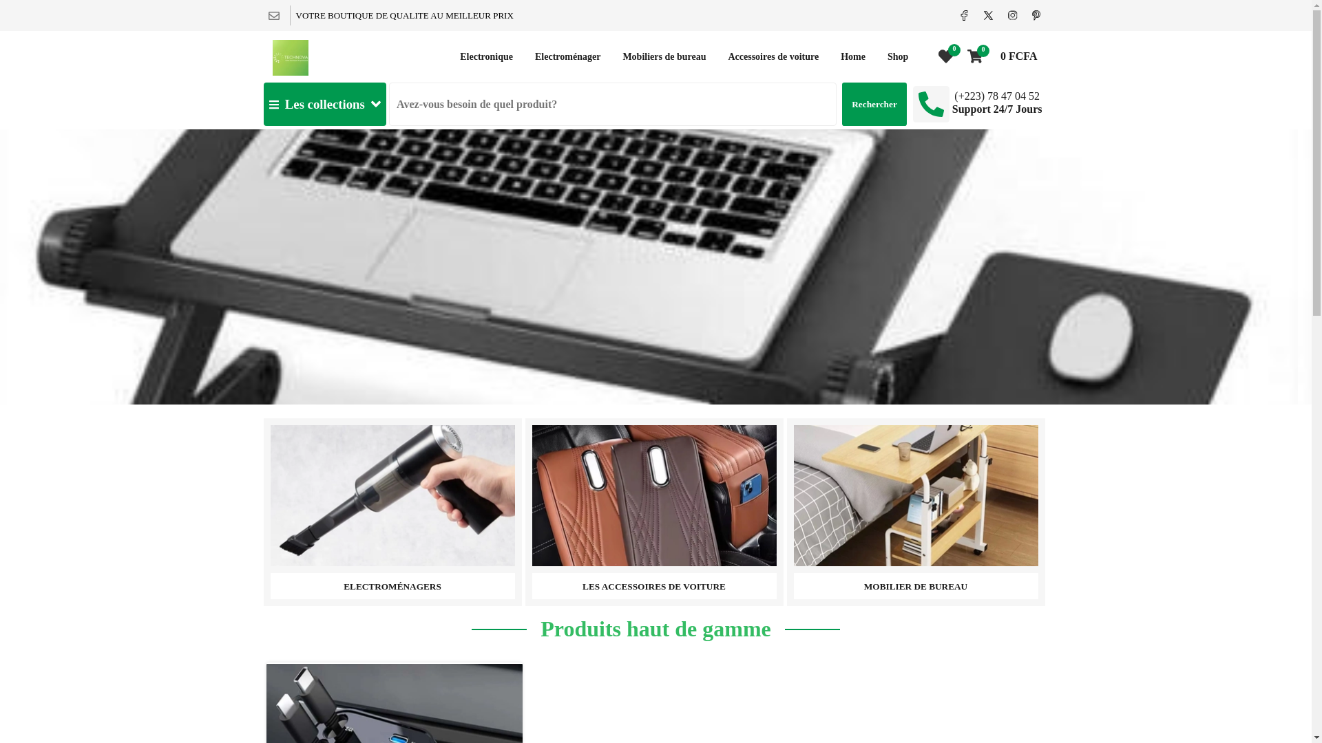website screenshot of https://technova-store.store/