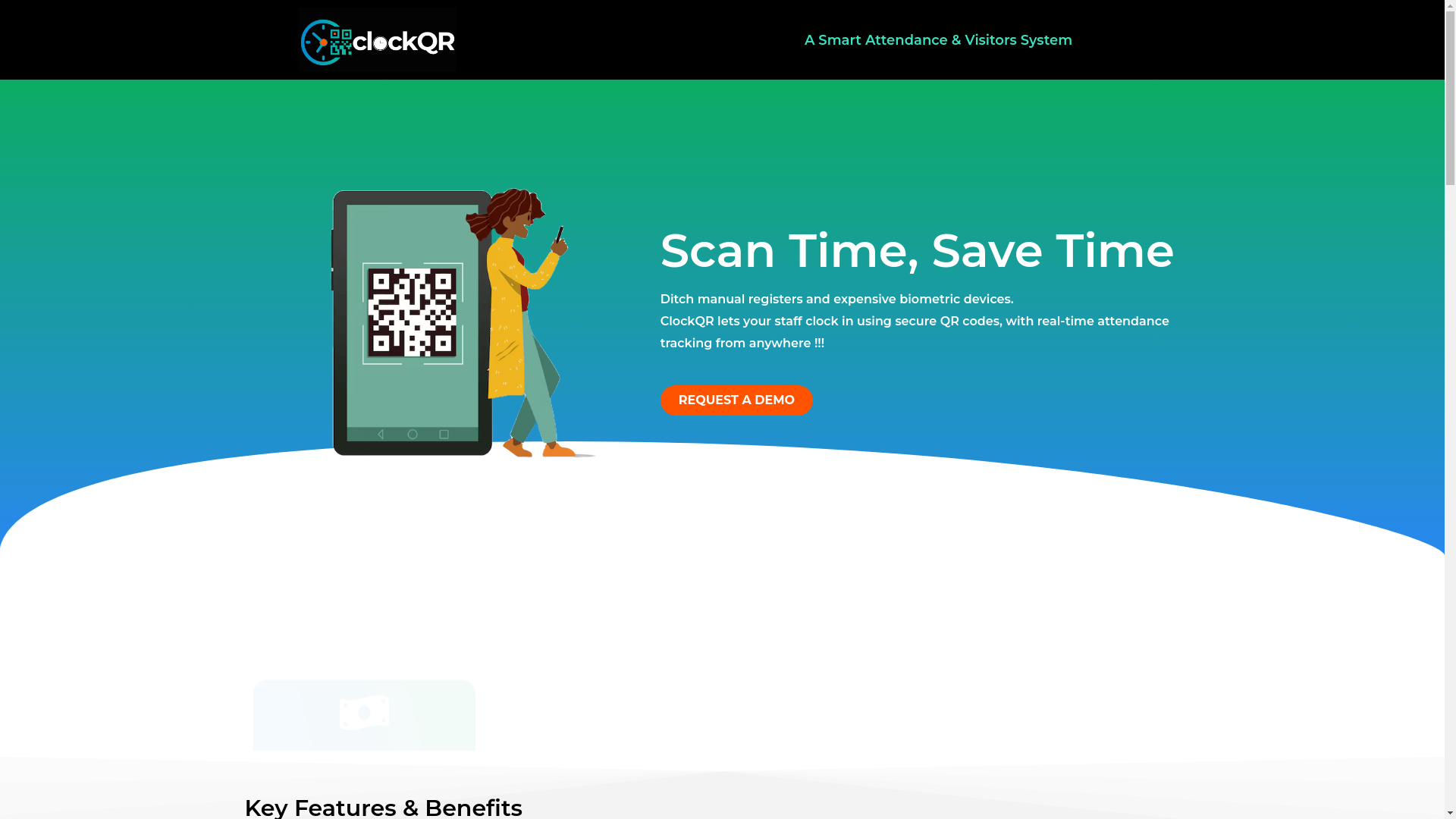 website screenshot of https://clockqr.net/
