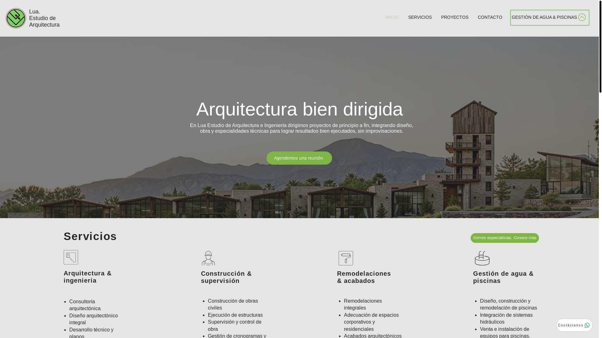 website screenshot of https://luaestudio.pe/
