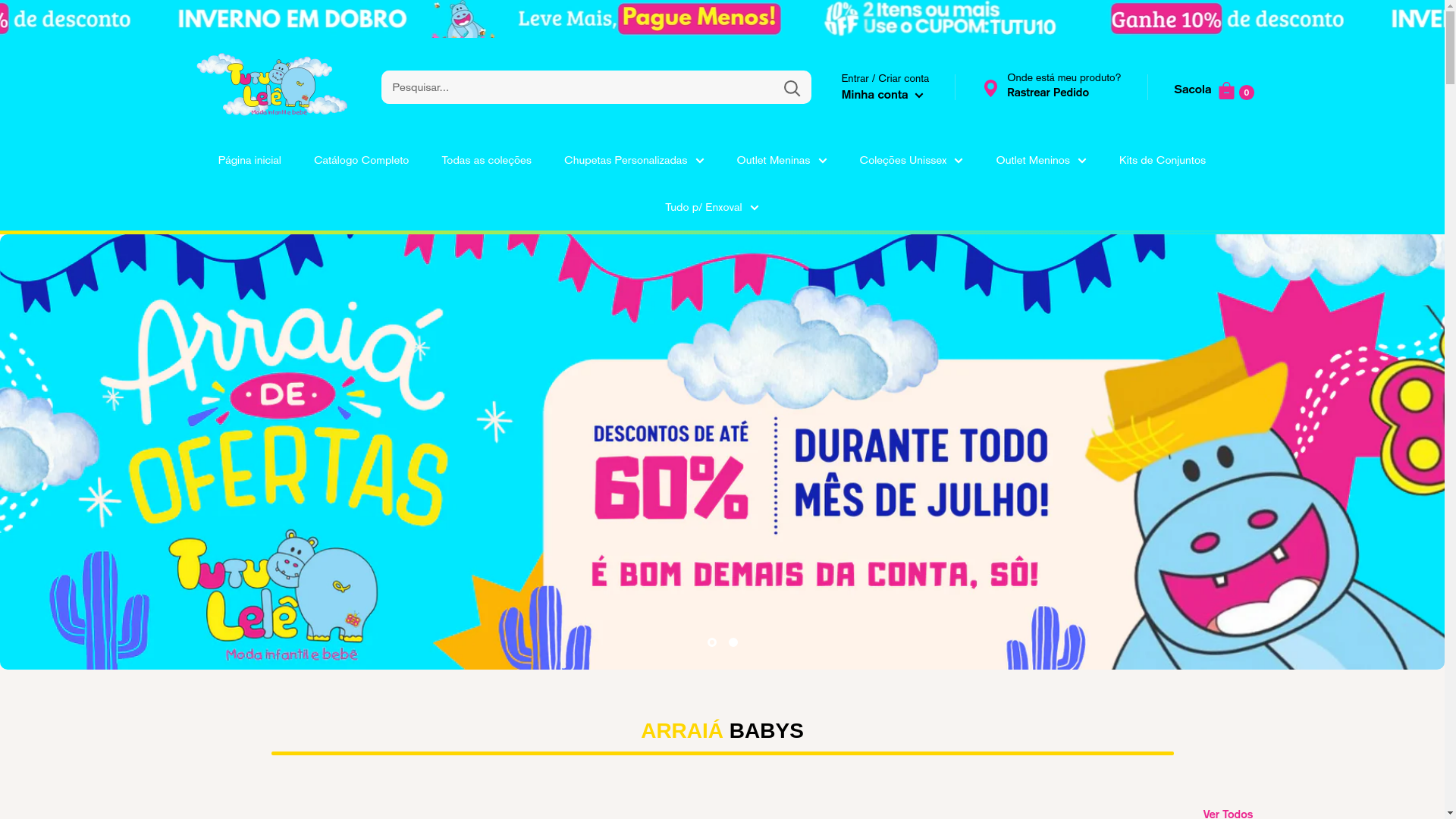 website screenshot of https://tutulele.store/