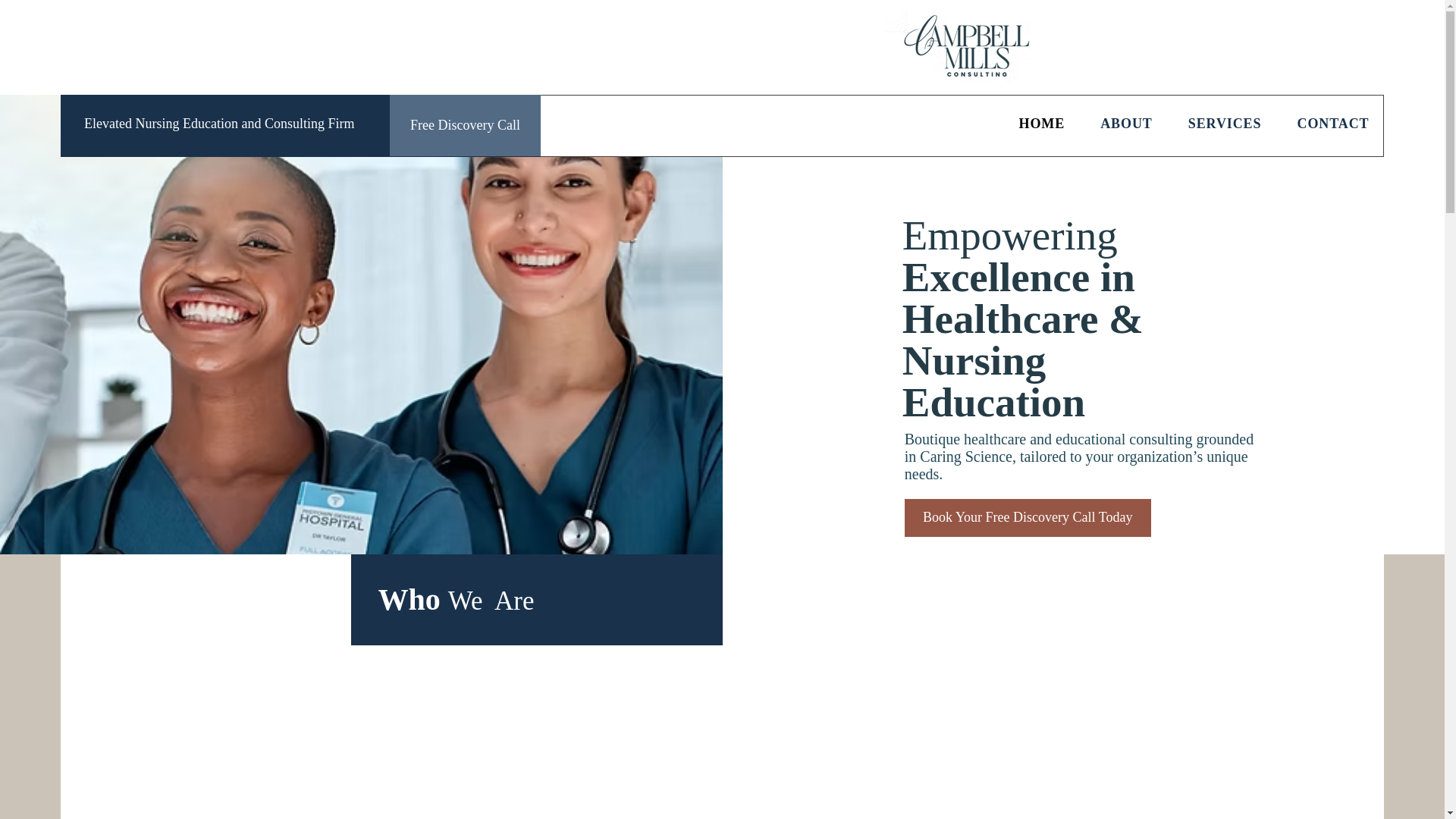website screenshot of https://campbellmillsconsulting.com/