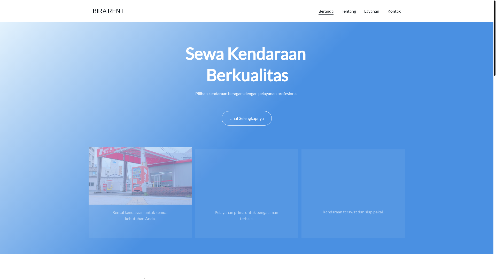 website screenshot of https://birarentcar.online/