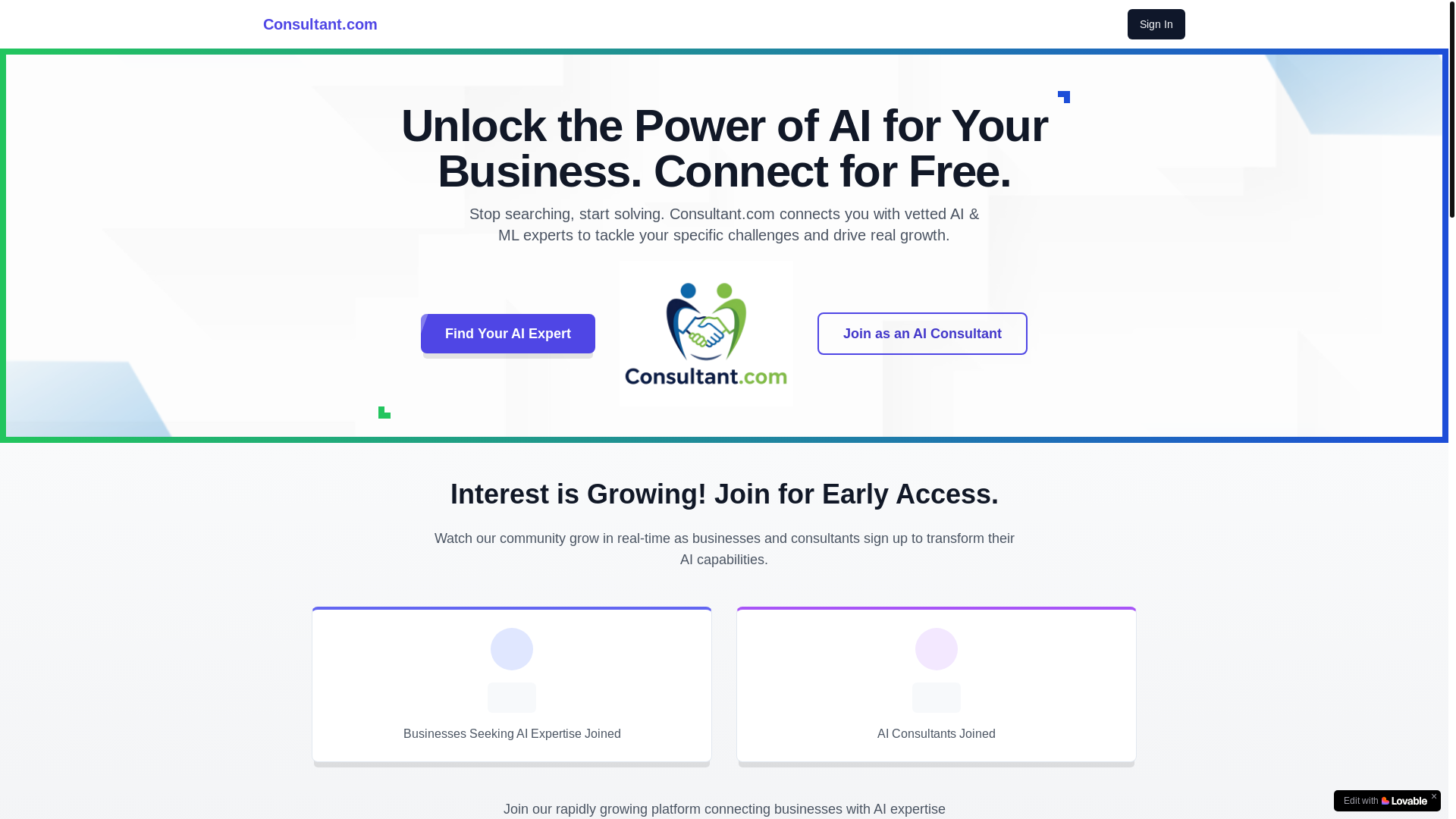 website screenshot of https://INFOUNSFAC@consultant.com/