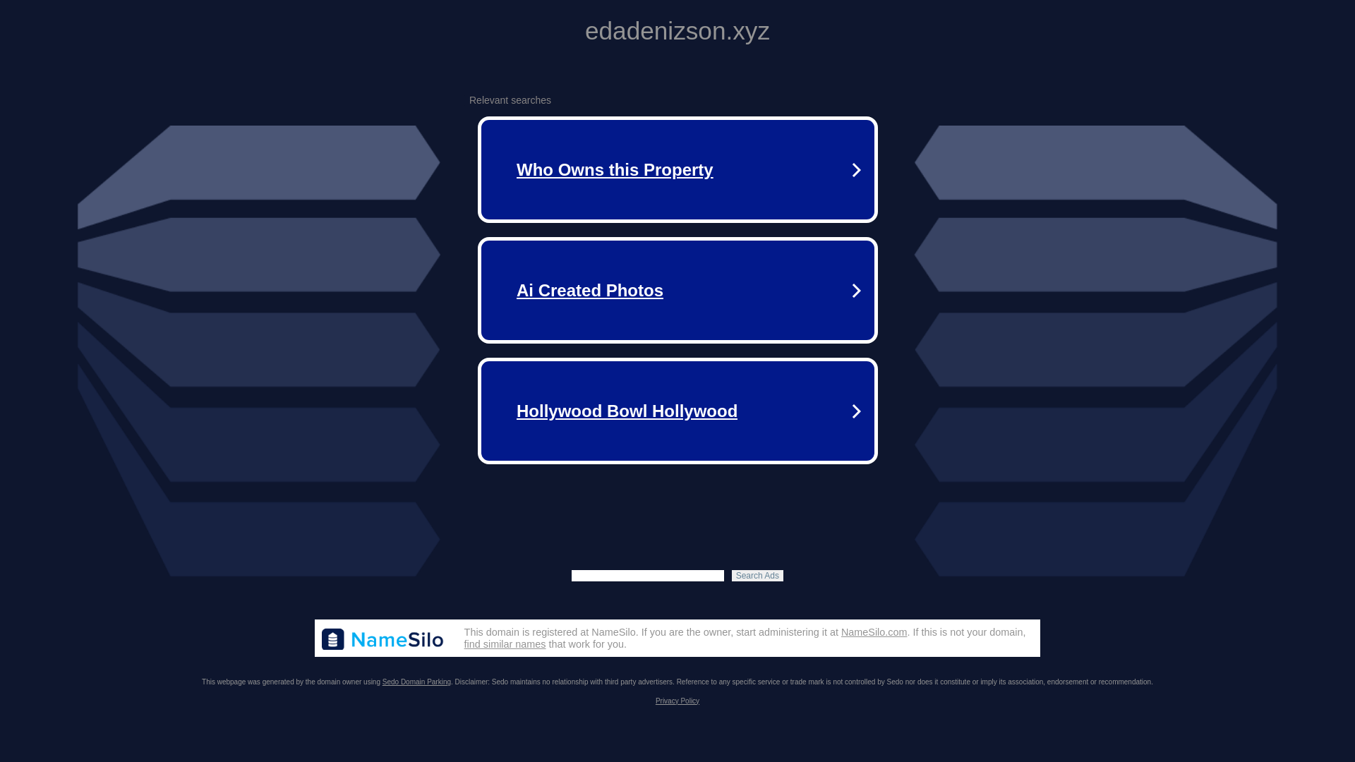 website screenshot of https://edadenizson.xyz/