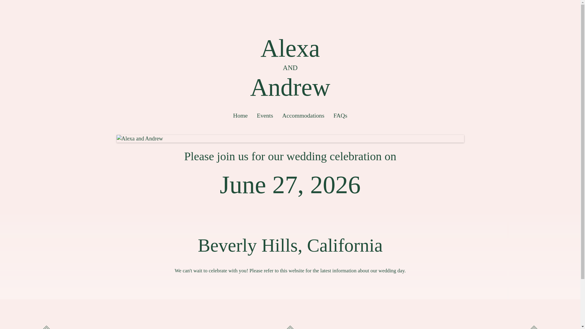 website screenshot of https://alexaandandrew2026.com/