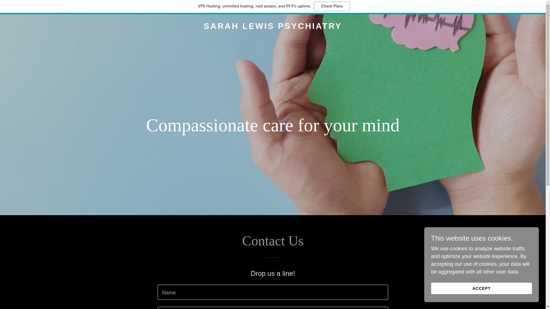 website screenshot of https://sarahlewispsychiatry.com/