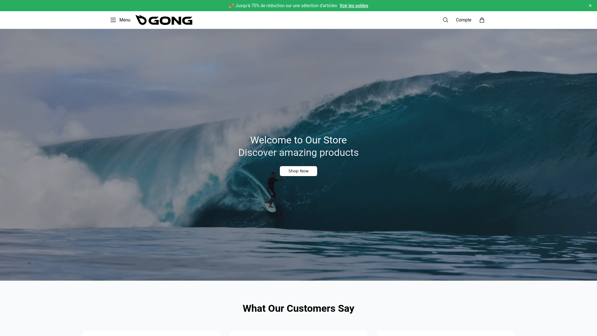 website screenshot of https://shopgonggalaxy.shop/