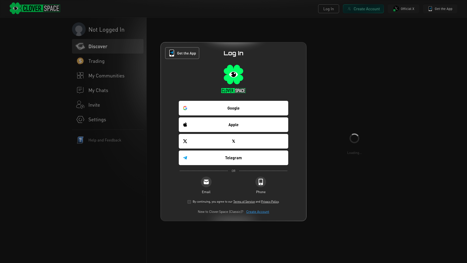 website screenshot of https://clover.space/