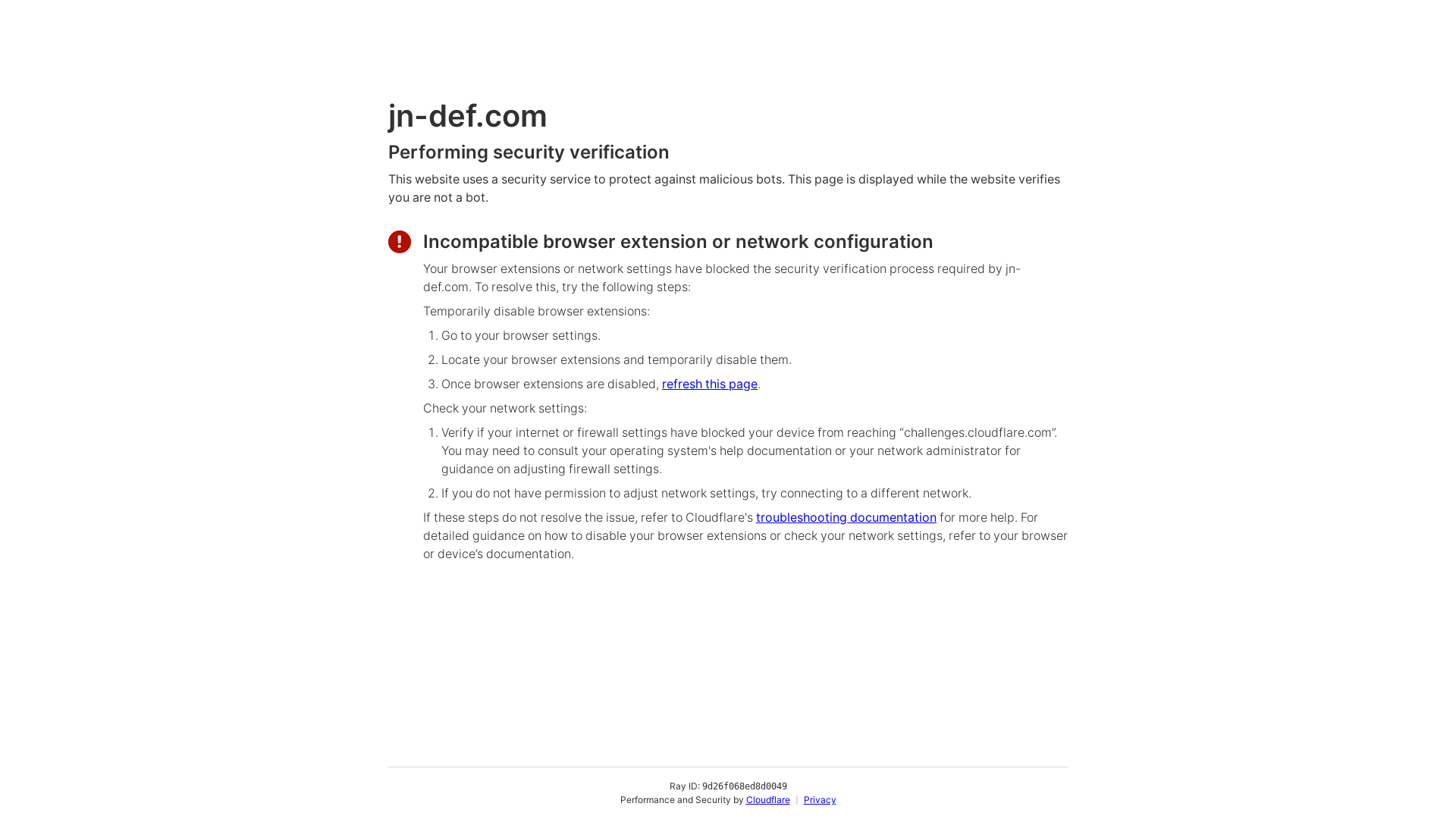 website screenshot of https://jn-def.com