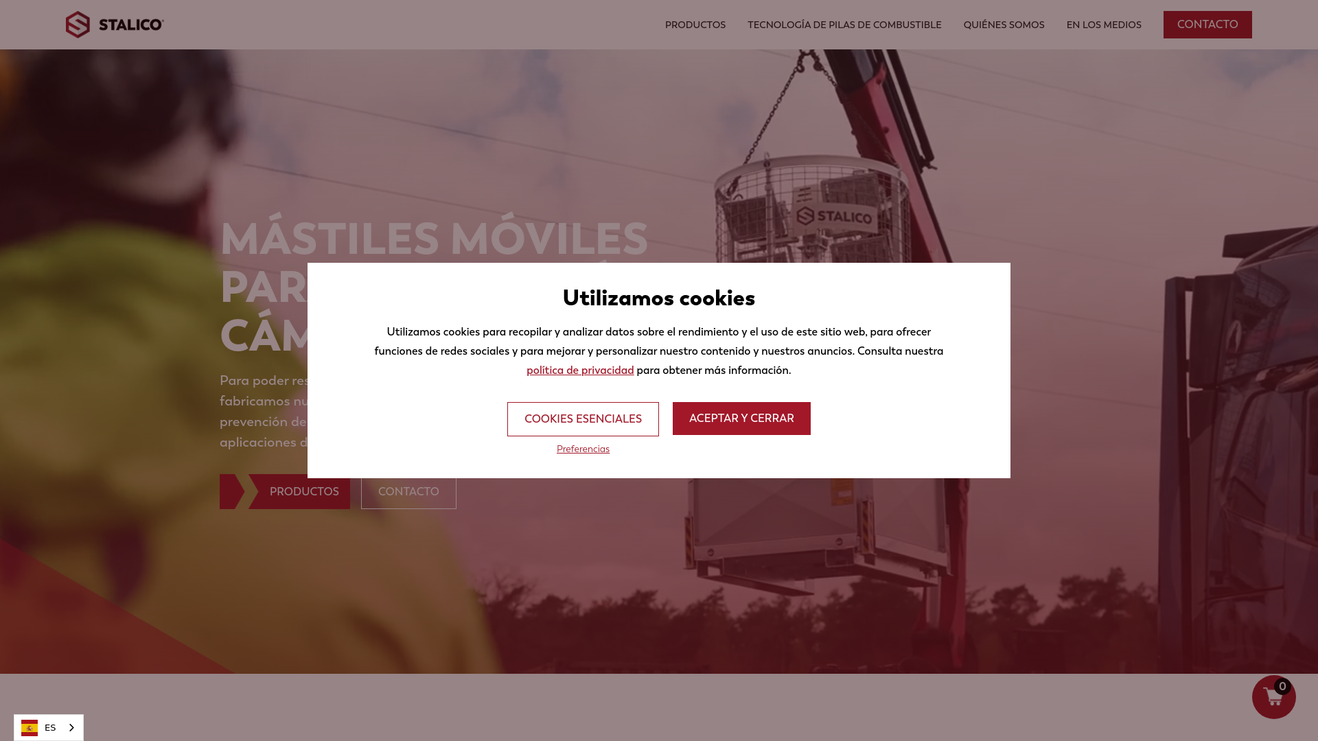 website screenshot of https://stalico.es/