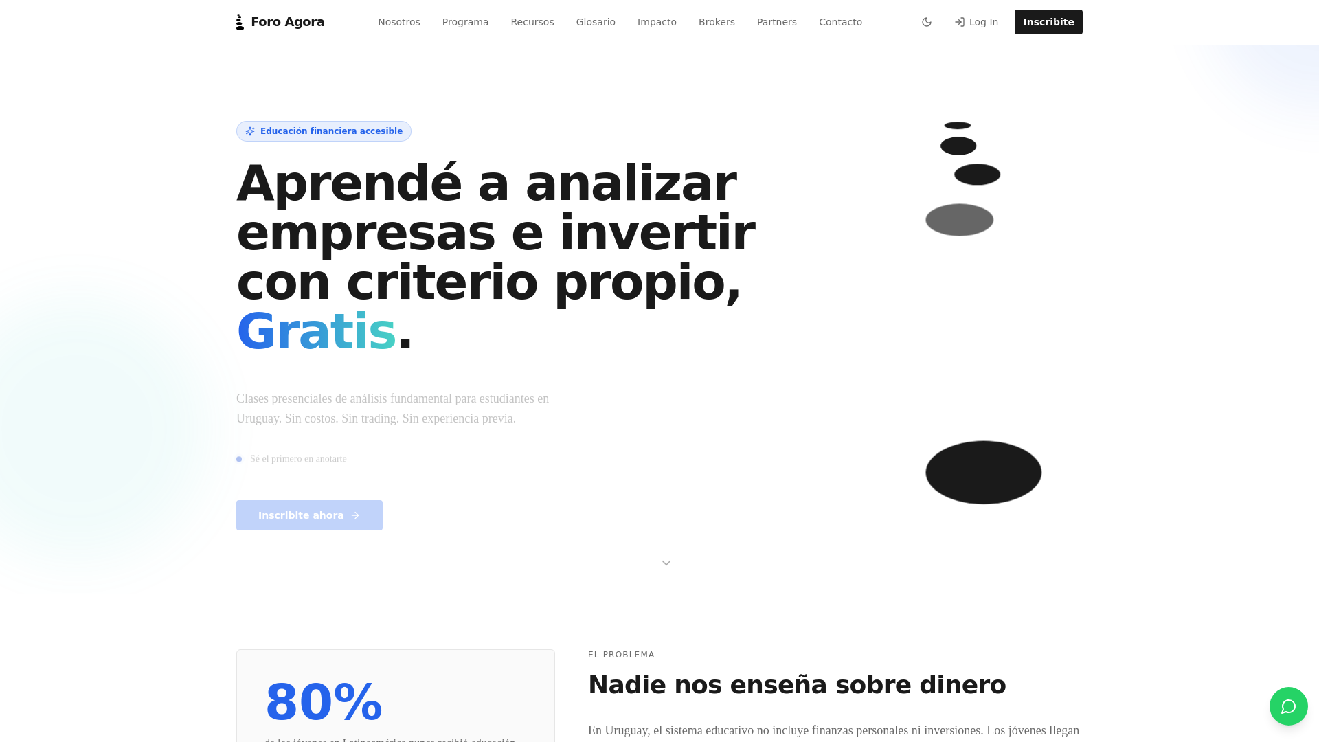 website screenshot of https://foroagora.org/