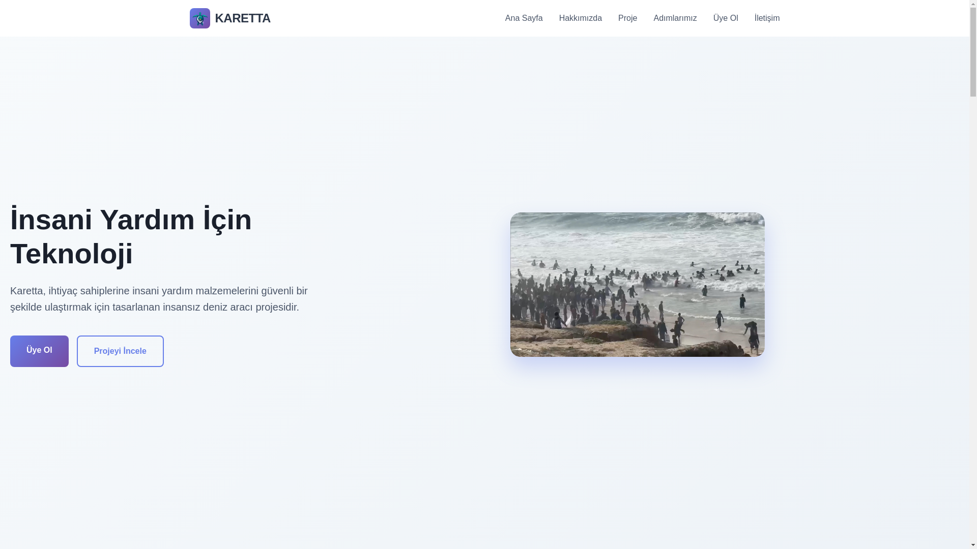 website screenshot of https://karettainsaniyardim.org/