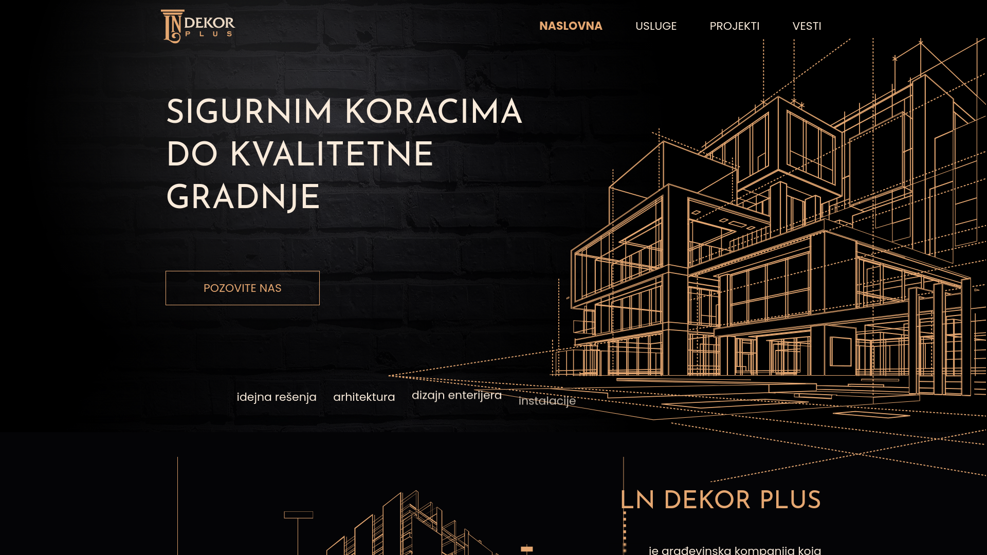 website screenshot of https://ln-dekor-plus-website-preview.pages.dev/