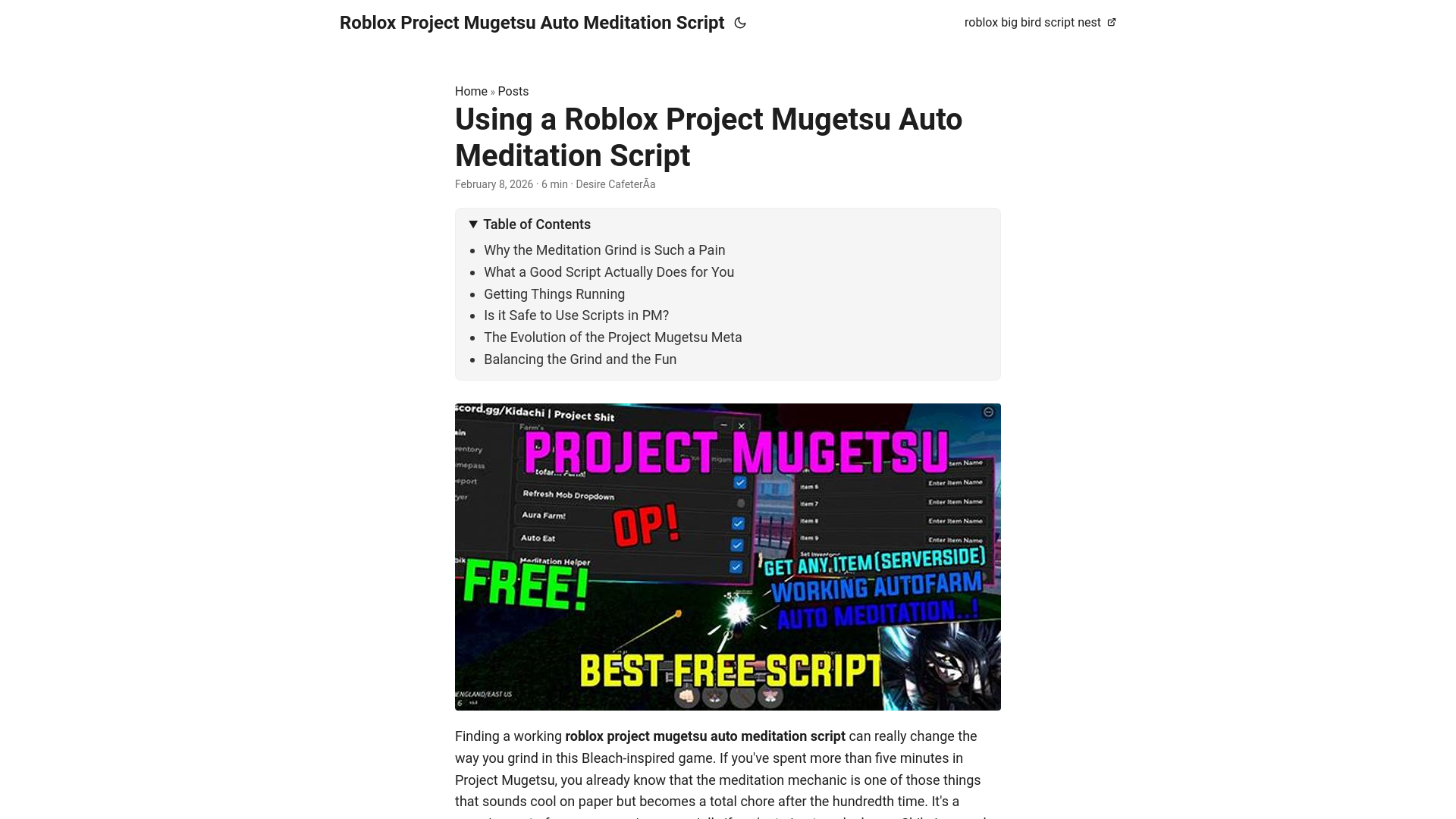 website screenshot of https://roblox-project-mugetsu-auto-meditation-script.pages.dev/