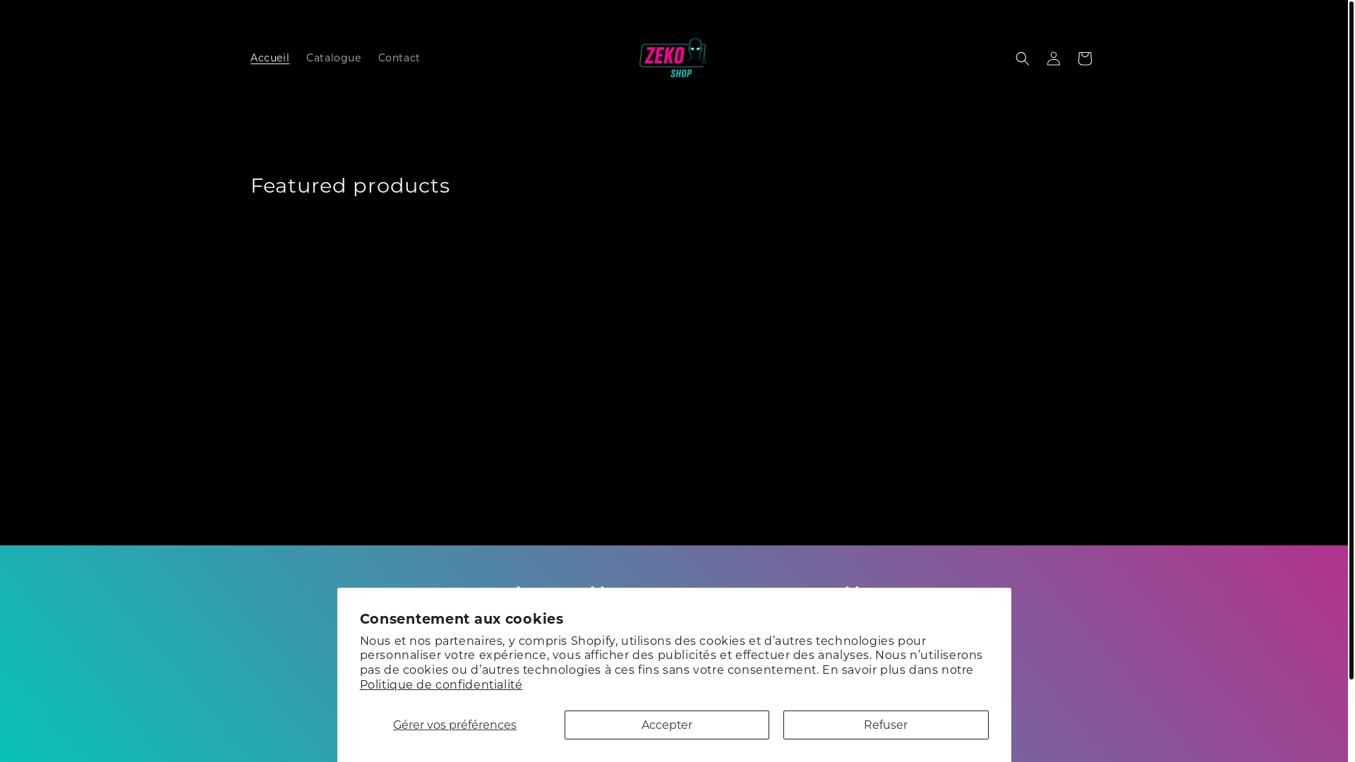website screenshot of https://zeko-shop.com/