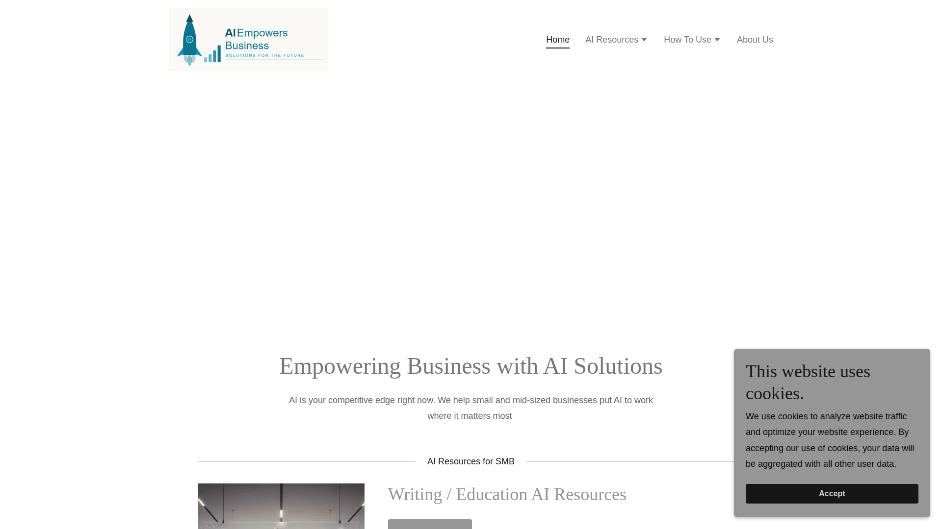 website screenshot of https://aibusinessempowerment.com