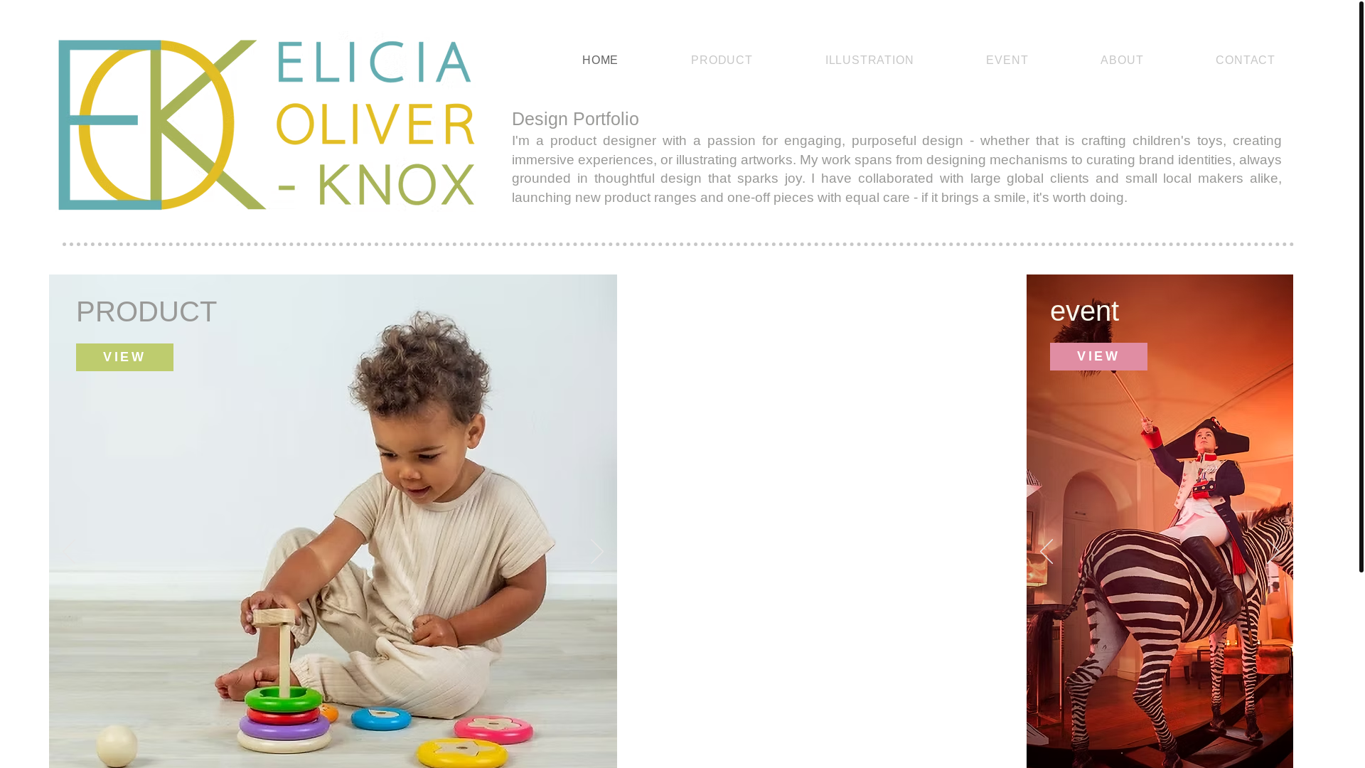 website screenshot of https://eliciaoliverknox.com/