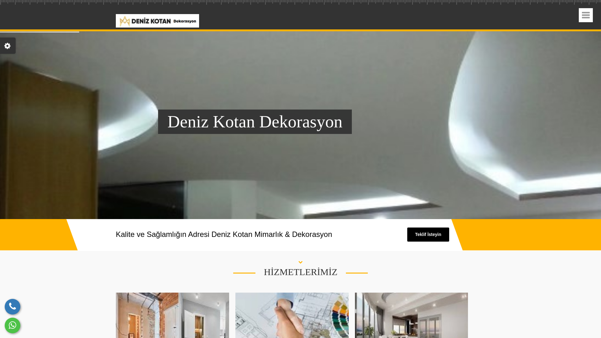 website screenshot of https://denizkotandekorasyon.com.tr/