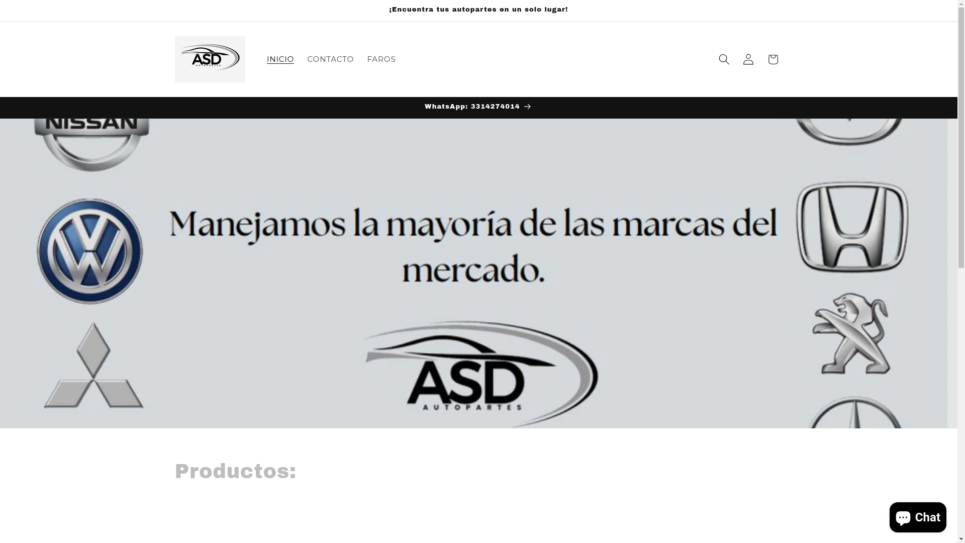 website screenshot of https://autopartesasd.com/