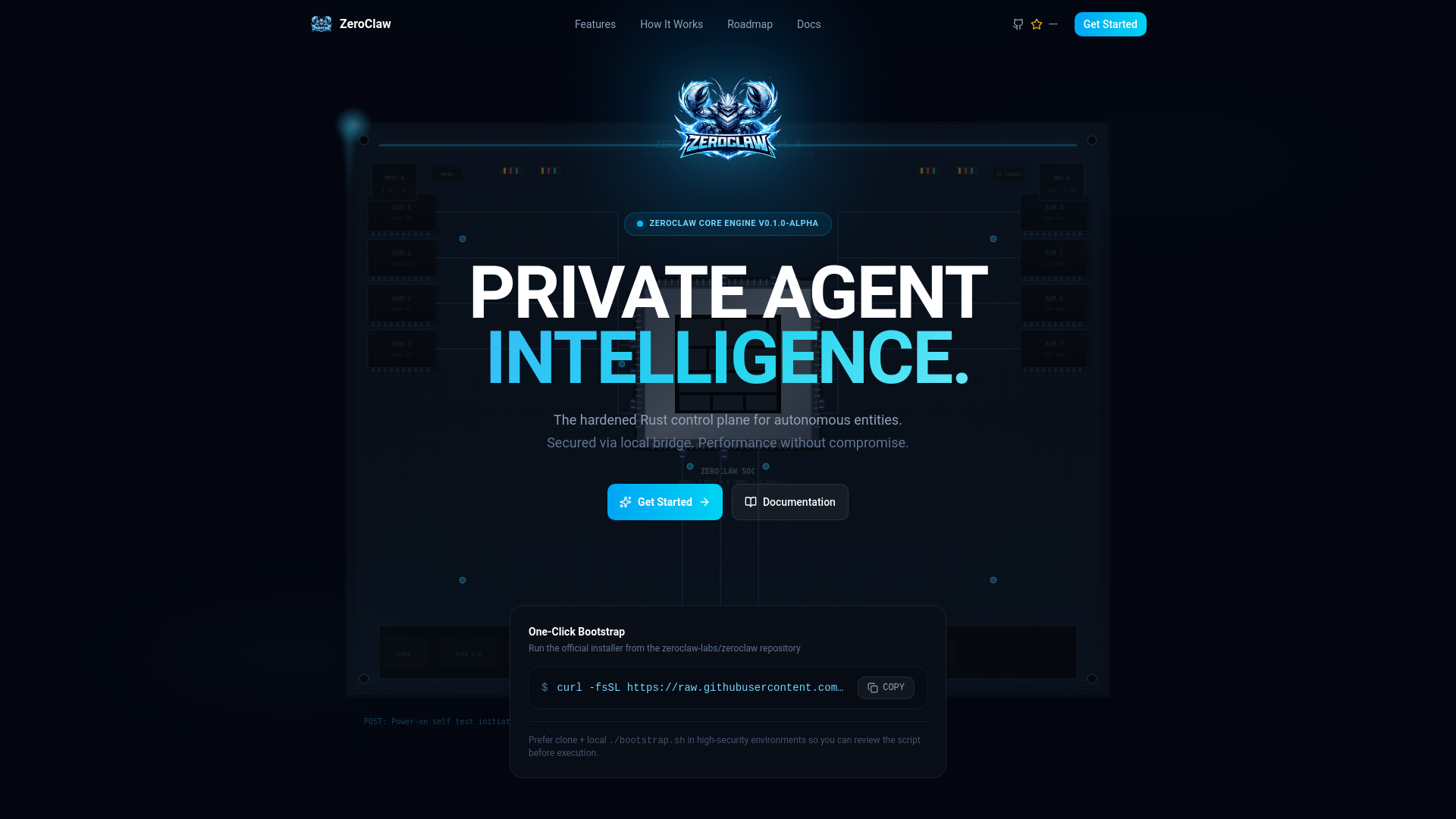 website screenshot of https://zeroclaw-br1.pages.dev/