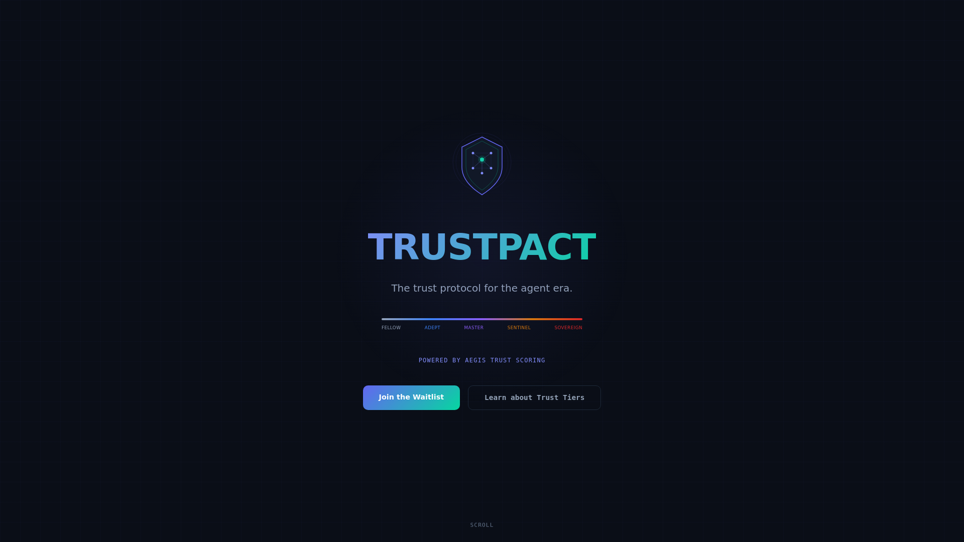 website screenshot of https://trustpact.ai