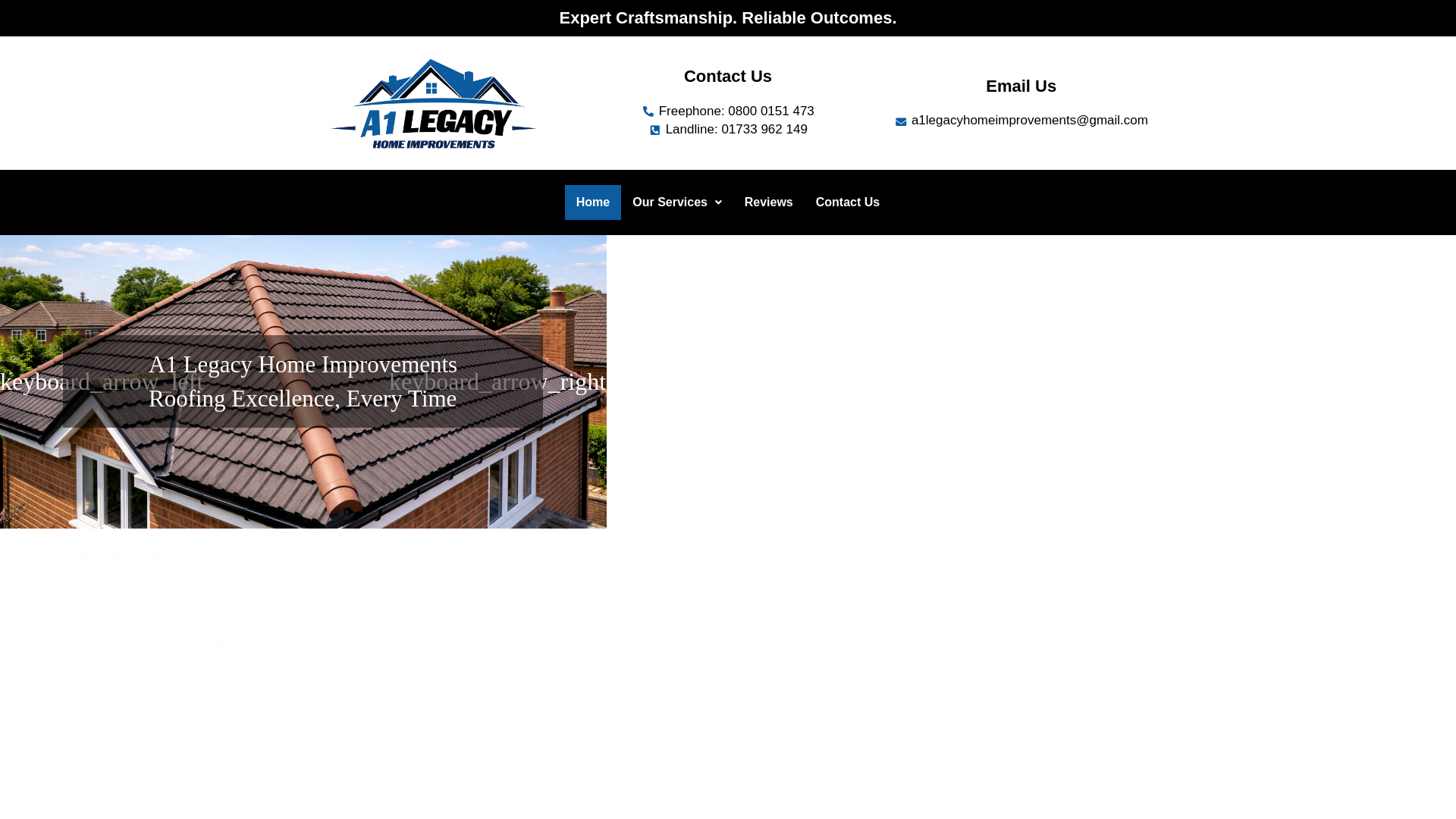 website screenshot of https://a1legacyhomeimprovements.co.uk/