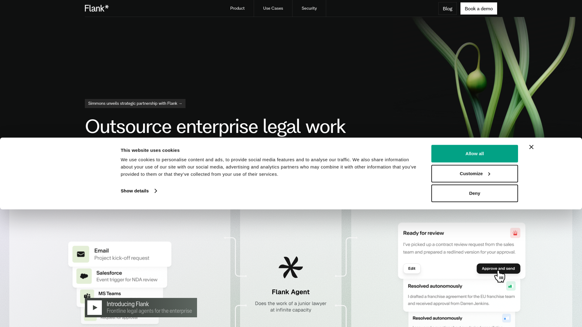 website screenshot of https://flankyourlegalteam.com