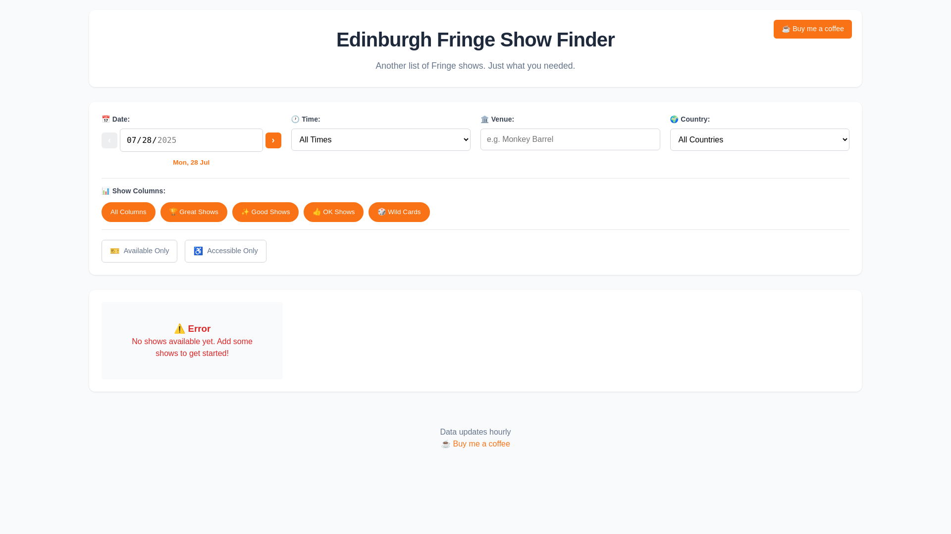 website screenshot of https://fringe-frontend.pages.dev/