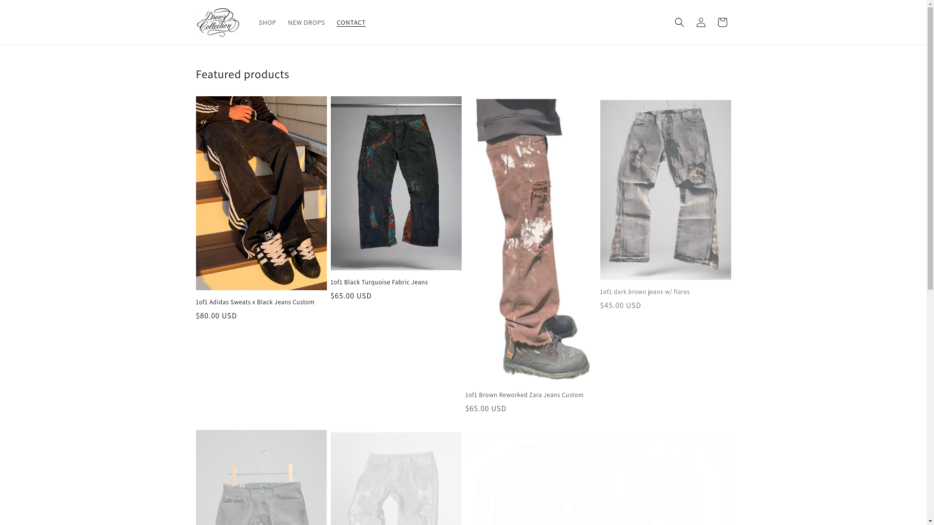 website screenshot of https://drewzcollection.com/