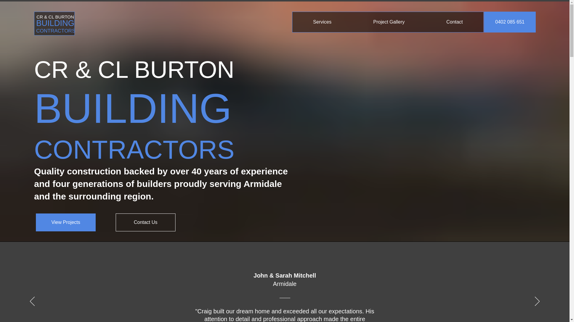 website screenshot of https://crclburtonbuildingcontractors.com.au/