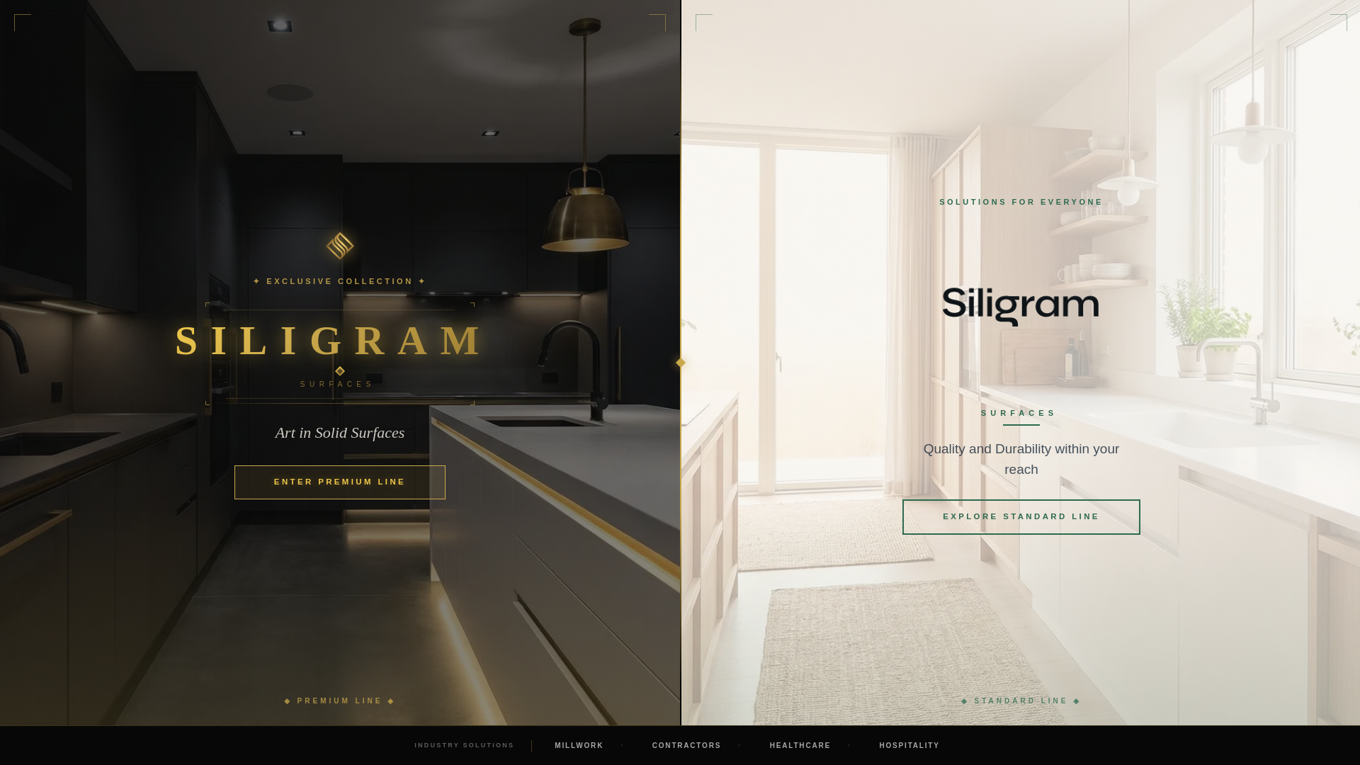 website screenshot of https://siligramsolidsurfaces.com/