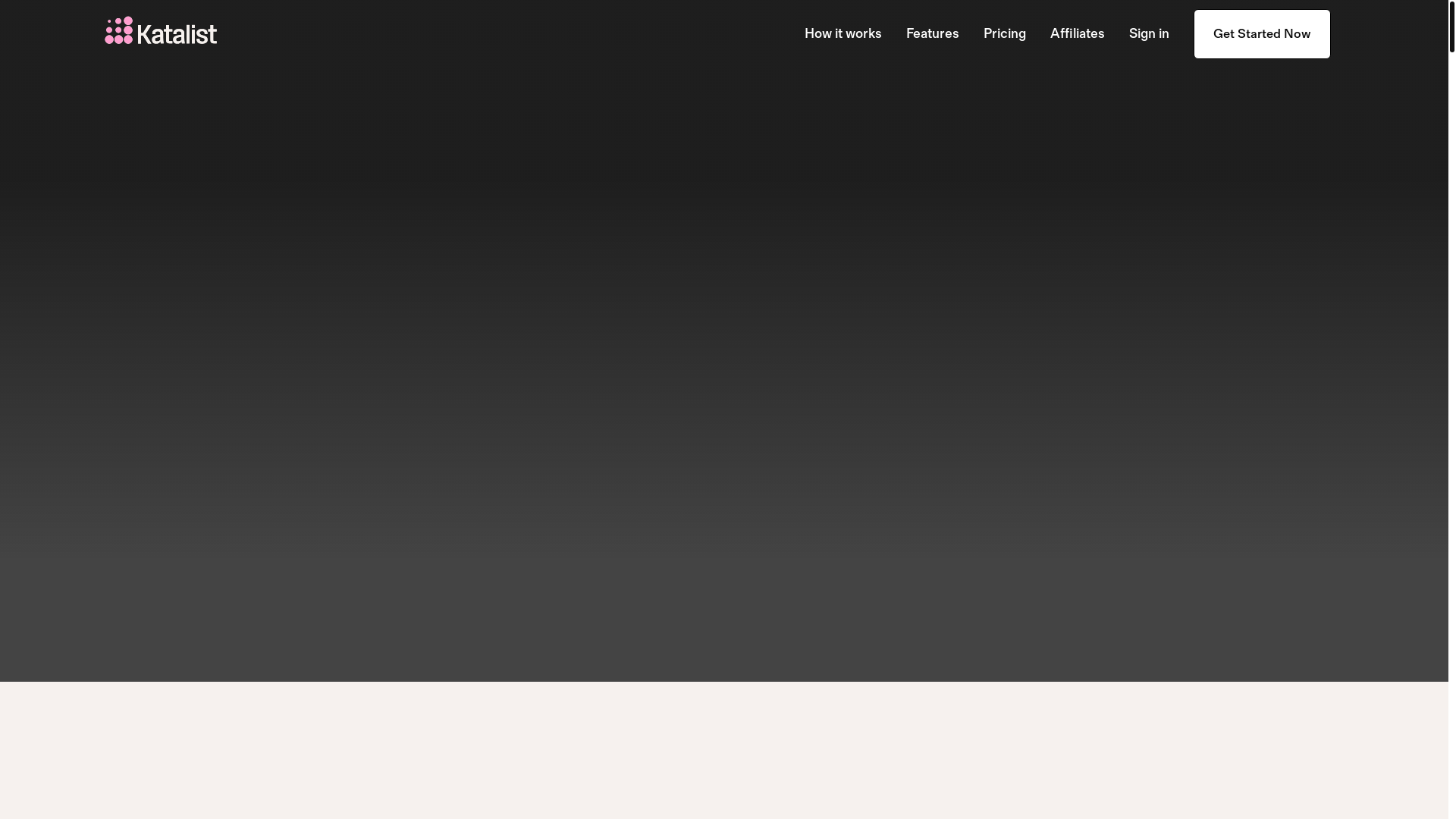 website screenshot of https://trykatalist.org/