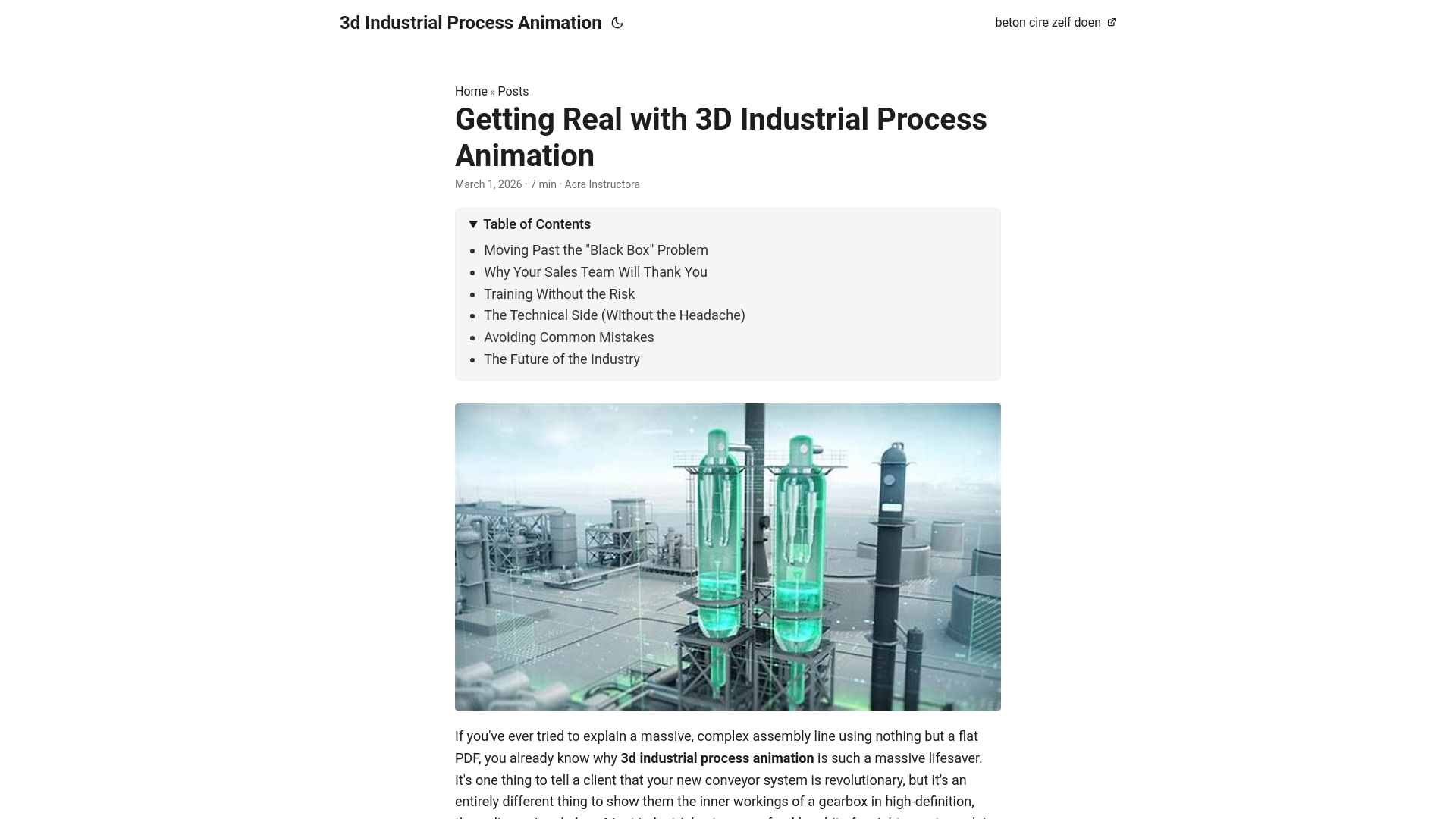 website screenshot of https://3d-industrial-process-animation.pages.dev/