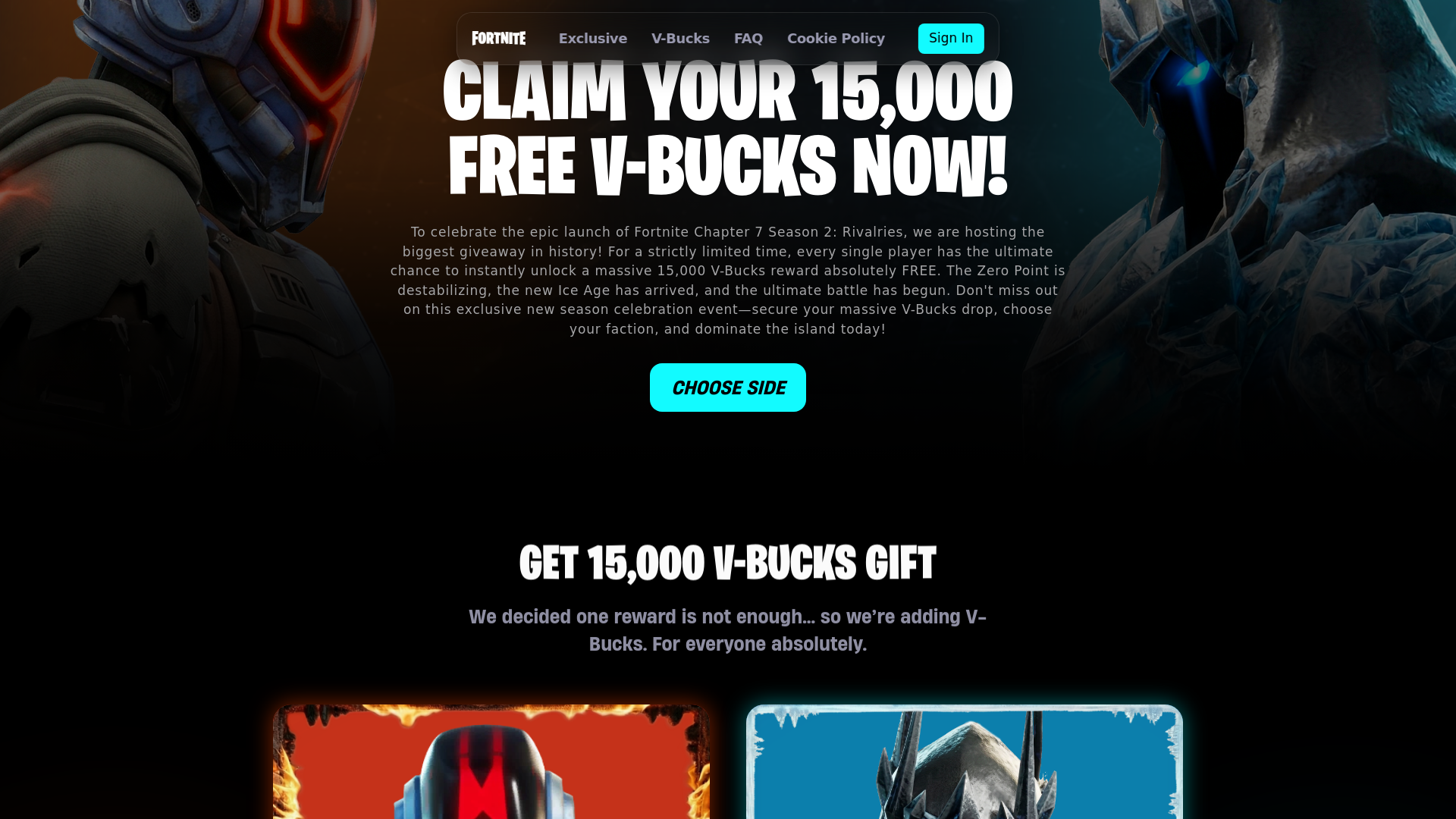 website screenshot of https://fort-nite.top