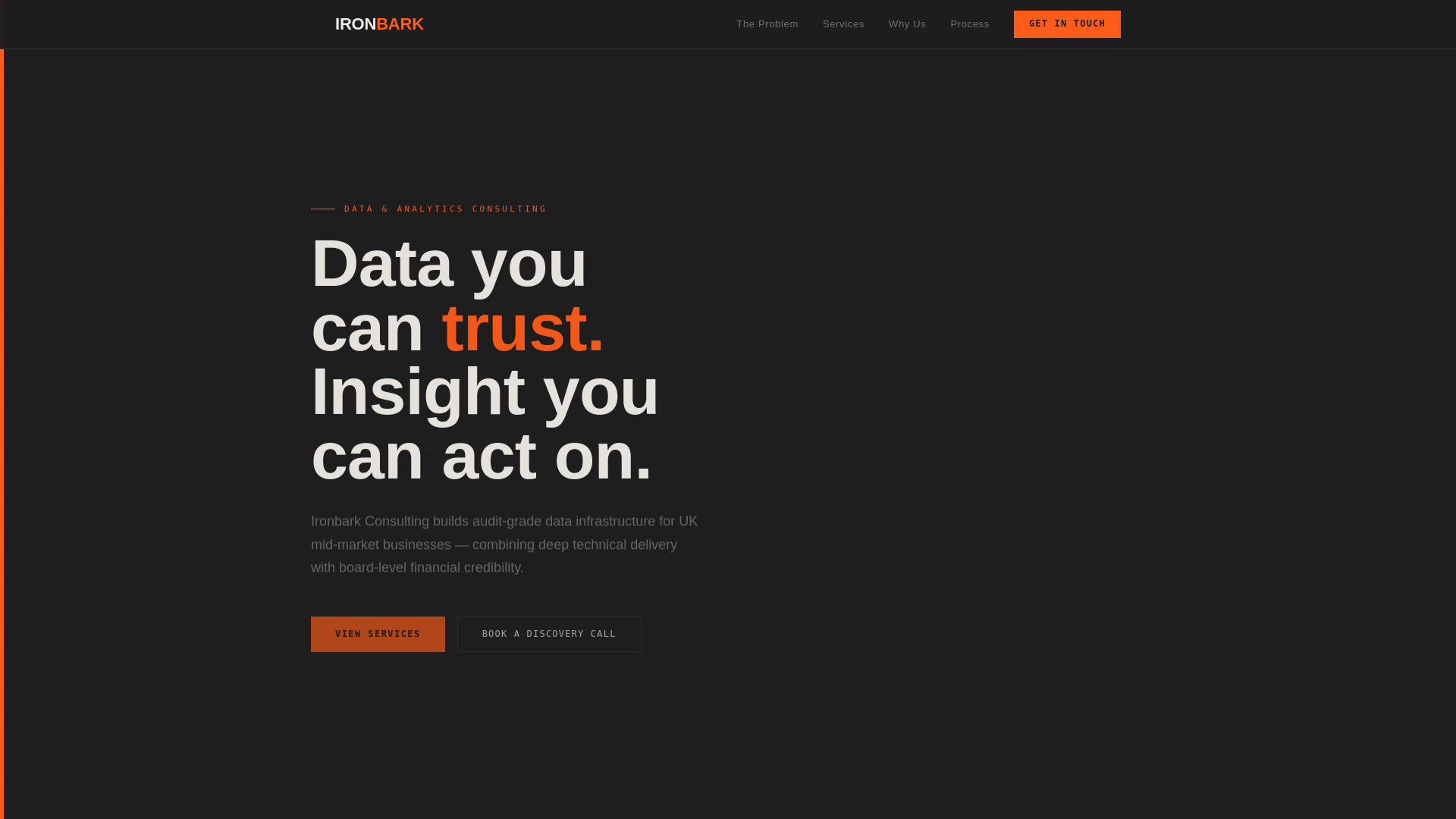website screenshot of https://ironbarkconsulting.pages.dev/