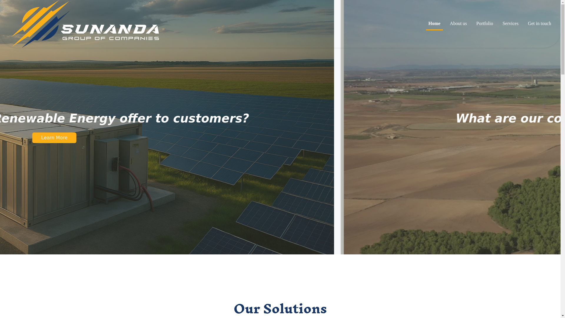 website screenshot of https://sunandagroups.org/