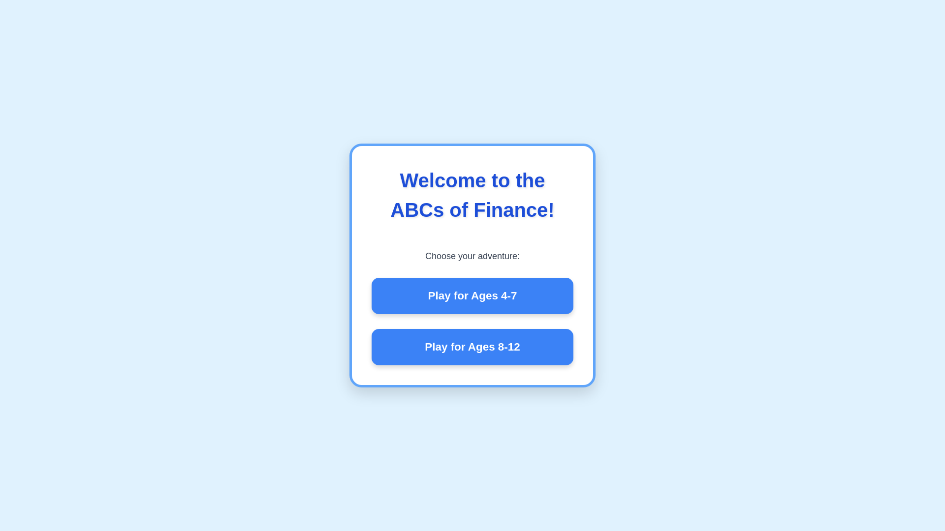 website screenshot of https://abcsfinancegame.com/