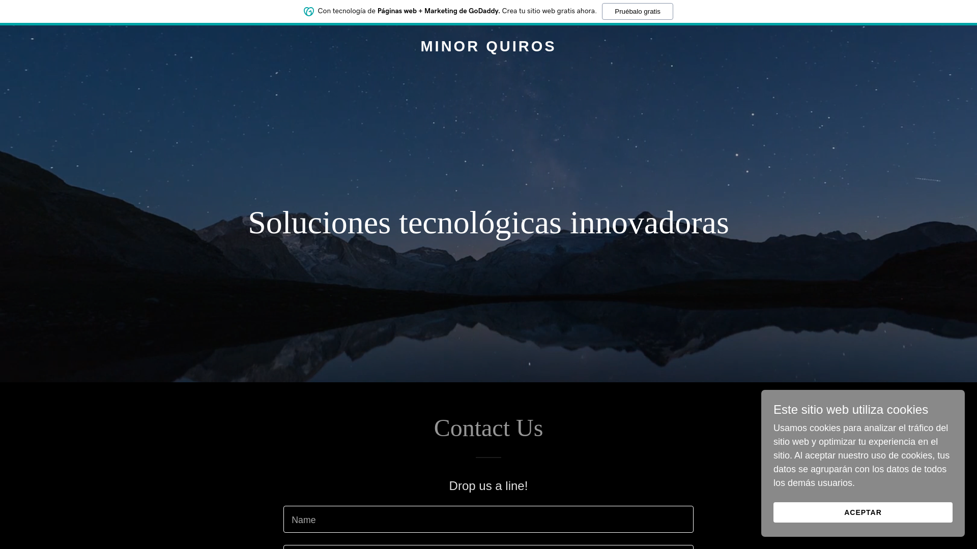 website screenshot of https://minorquiros.com/