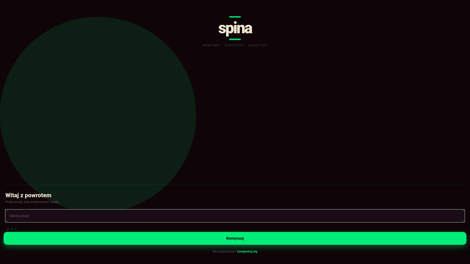 website screenshot of https://spina-anatomy.com/