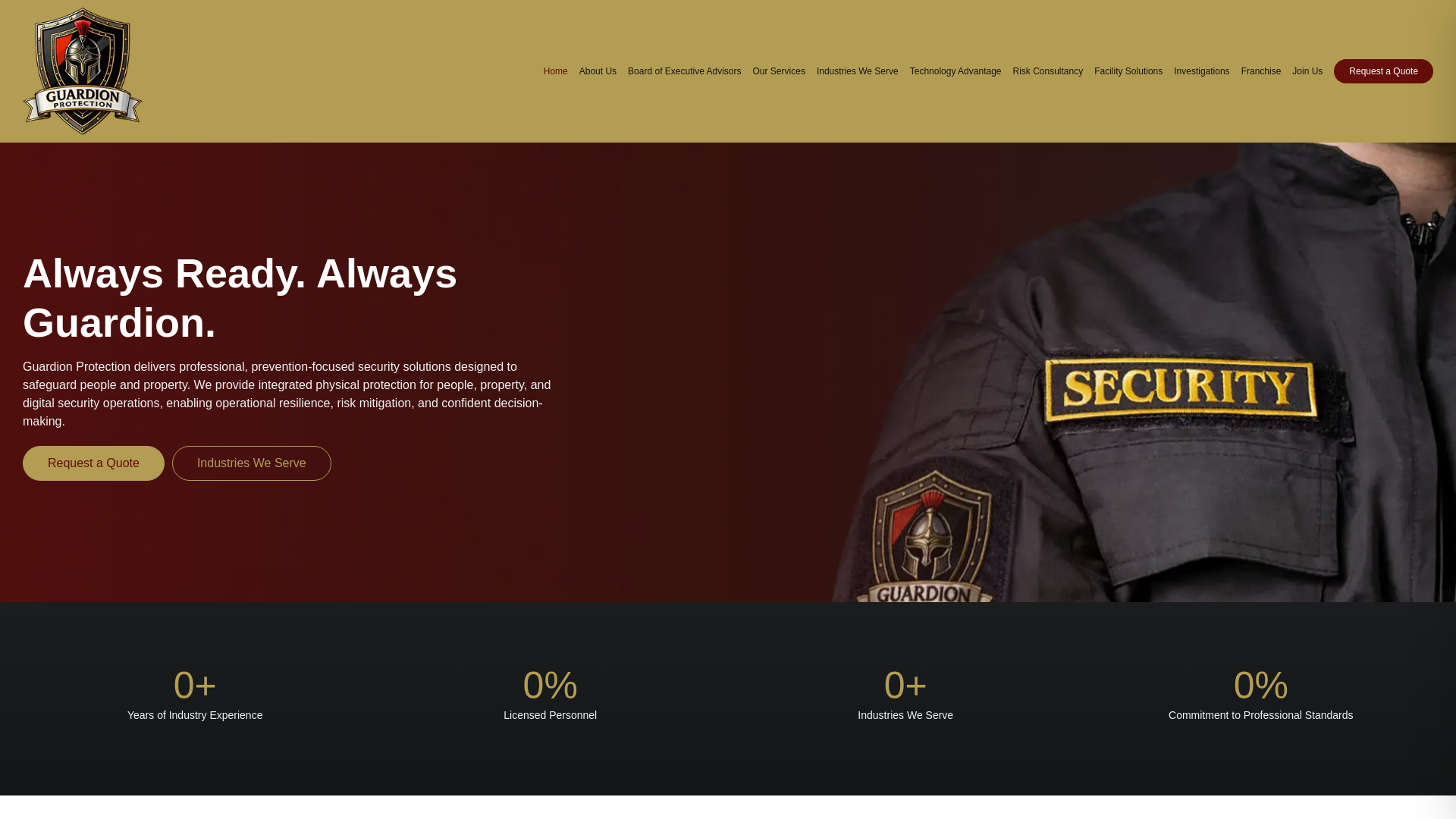 website screenshot of https://donaldtrumpprotection.com/