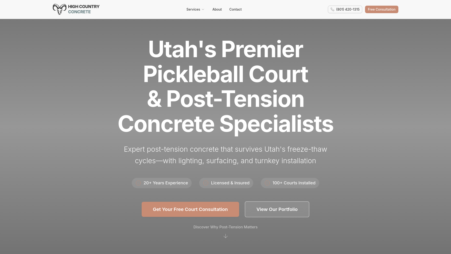 website screenshot of https://hccutah.com/